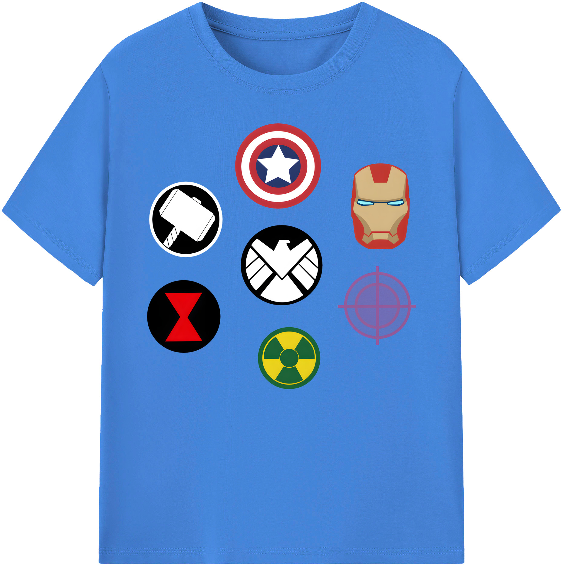 （画像用） アベンジャーズ The Avengers 綿100％ メンズ半袖Tシャツ｜肌触りやわらか＆通気性