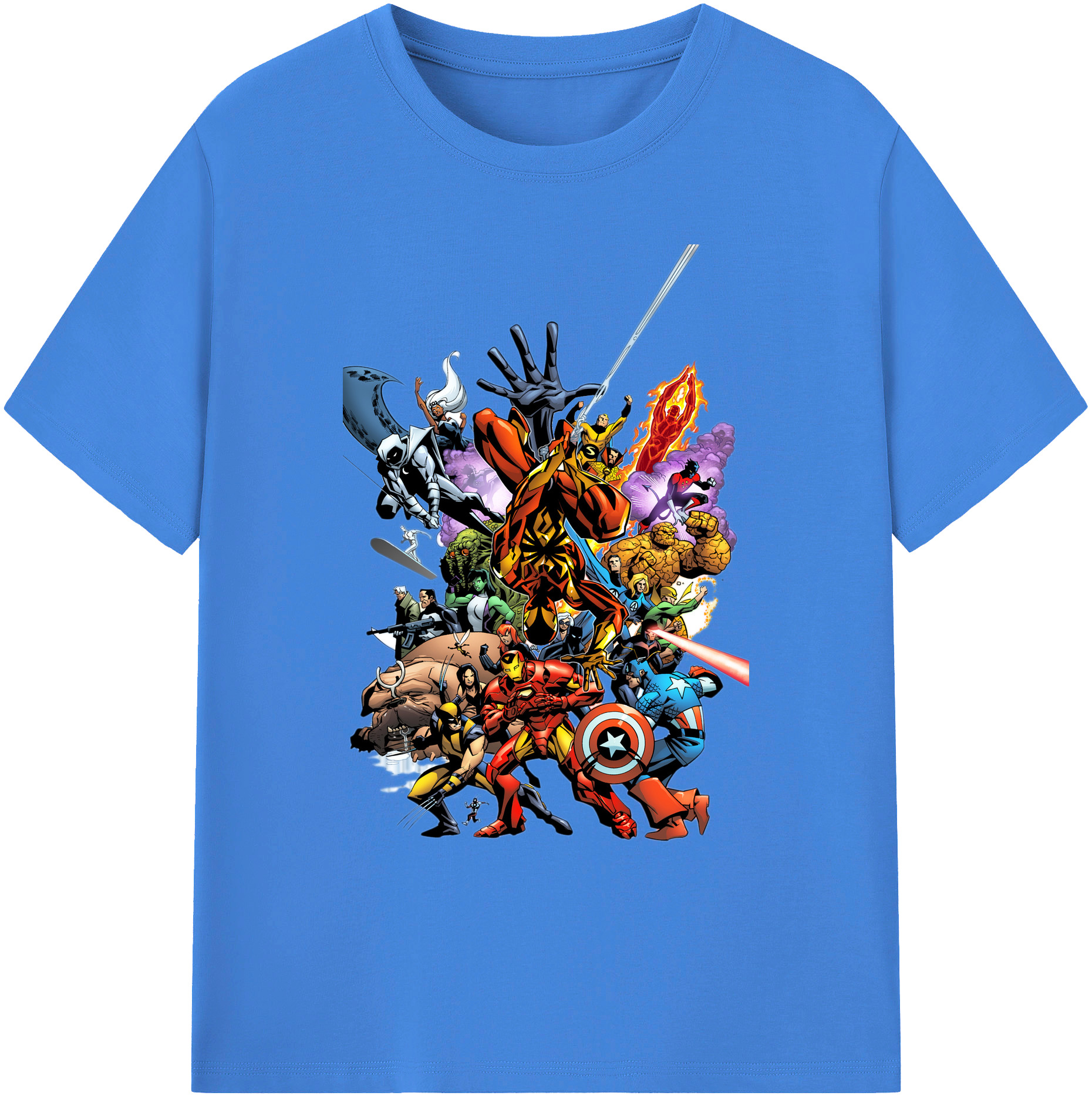 （画像用） アベンジャーズ The Avengers 綿100％ メンズ半袖Tシャツ｜肌触りやわらか＆通気性