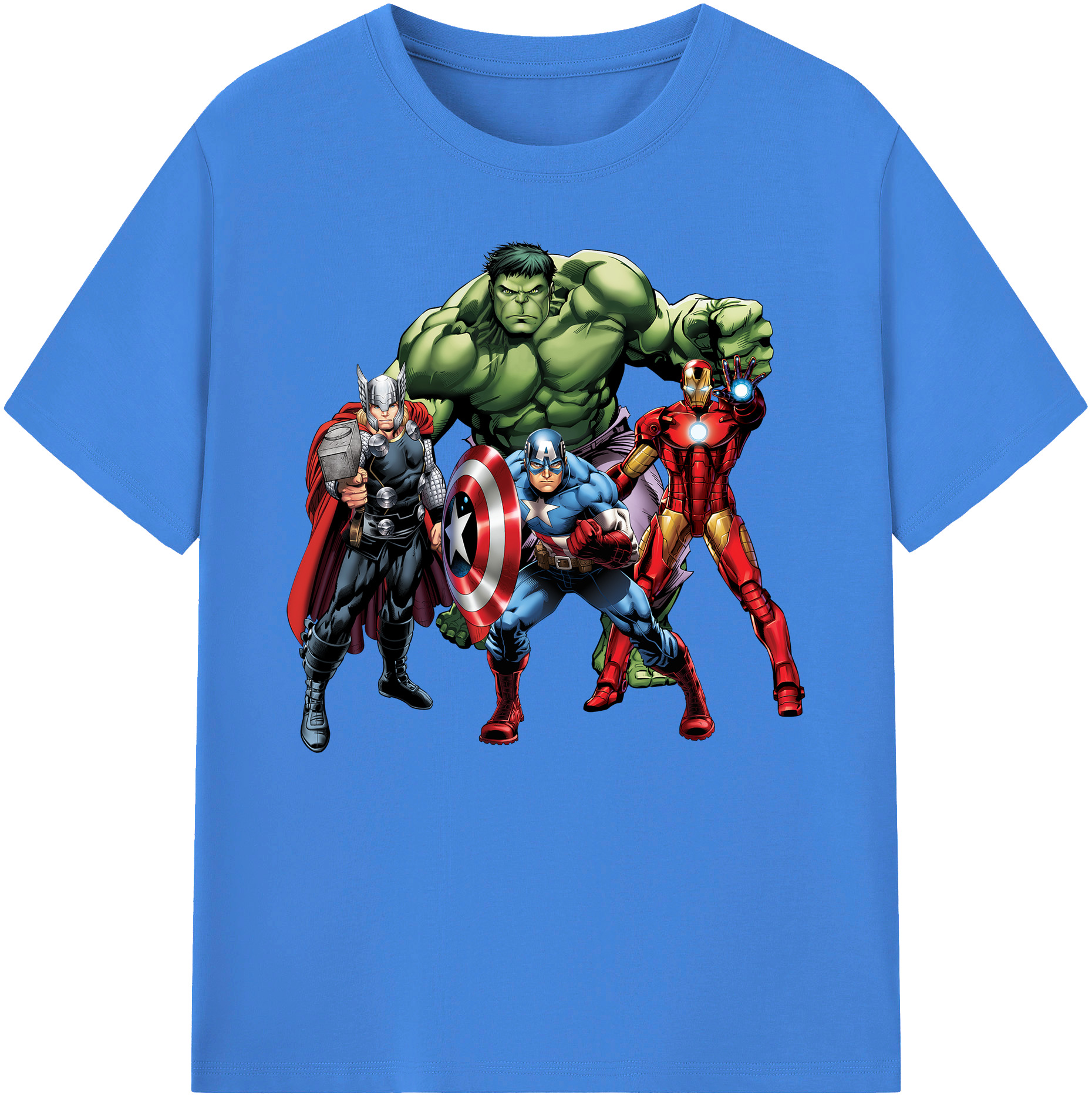 （画像用） アベンジャーズ The Avengers 綿100％ メンズ半袖Tシャツ｜肌触りやわらか＆通気性