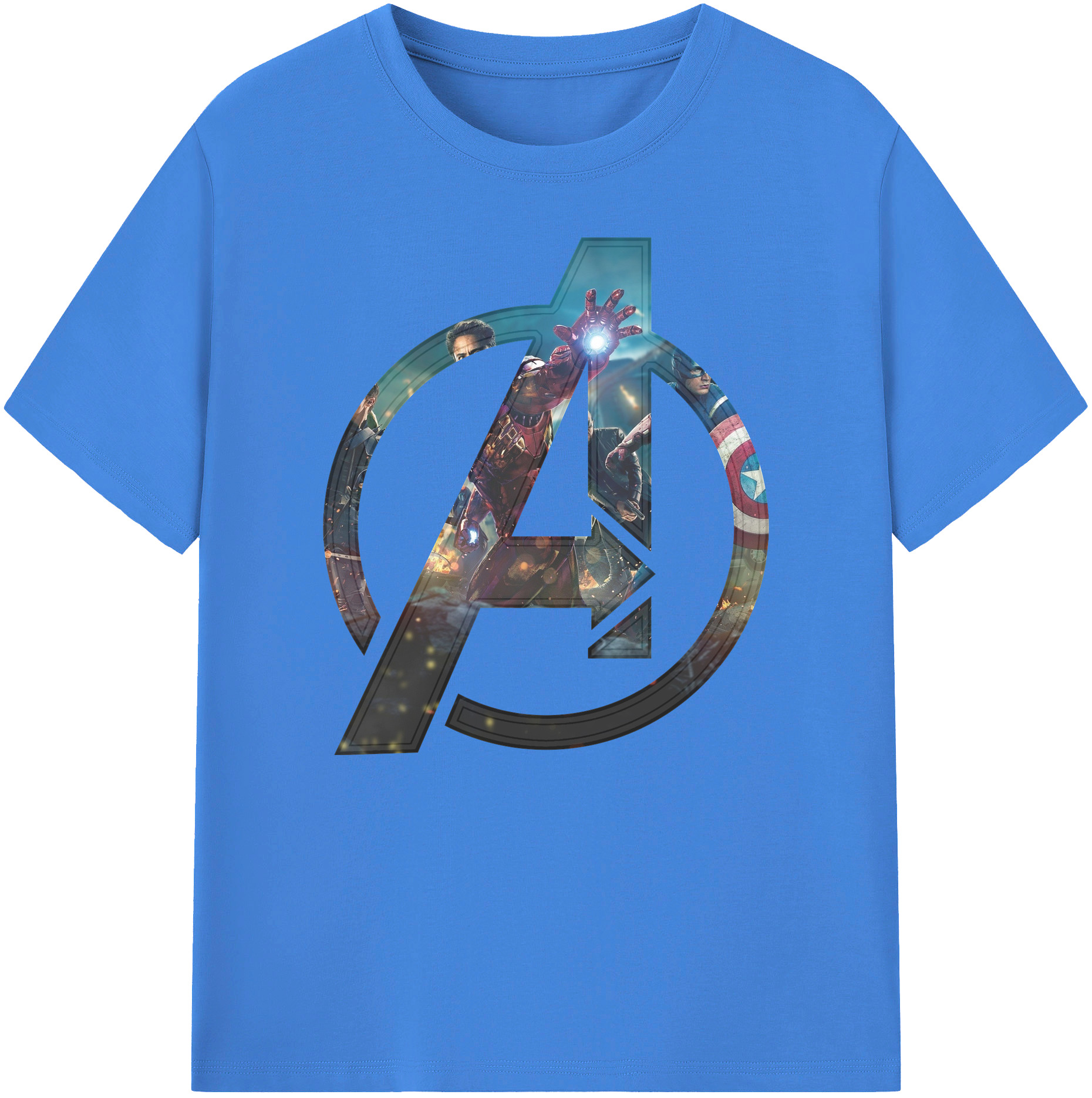 （画像用） アベンジャーズ The Avengers 綿100％ メンズ半袖Tシャツ｜肌触りやわらか＆通気性