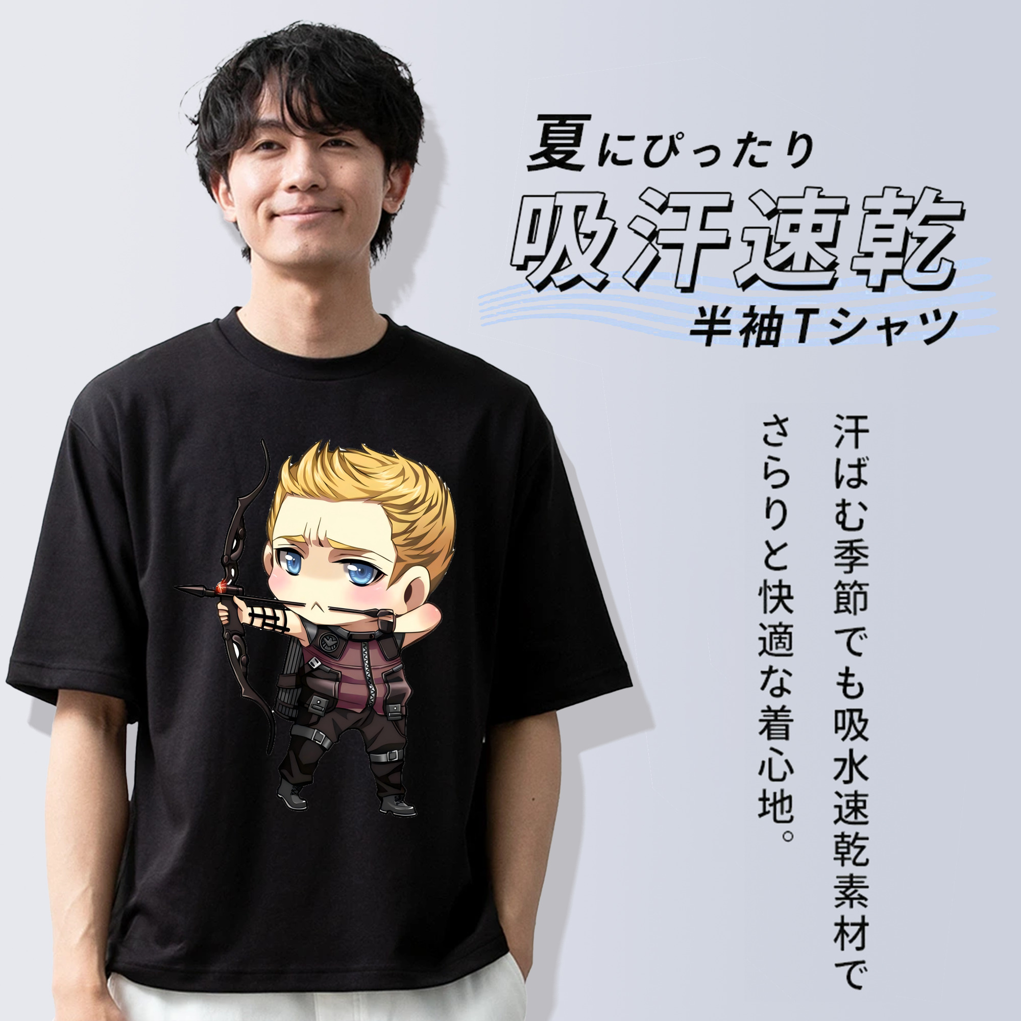 アベンジャーズ The Avengers 綿100％ メンズ半袖Tシャツ｜肌触りやわらか＆通気性