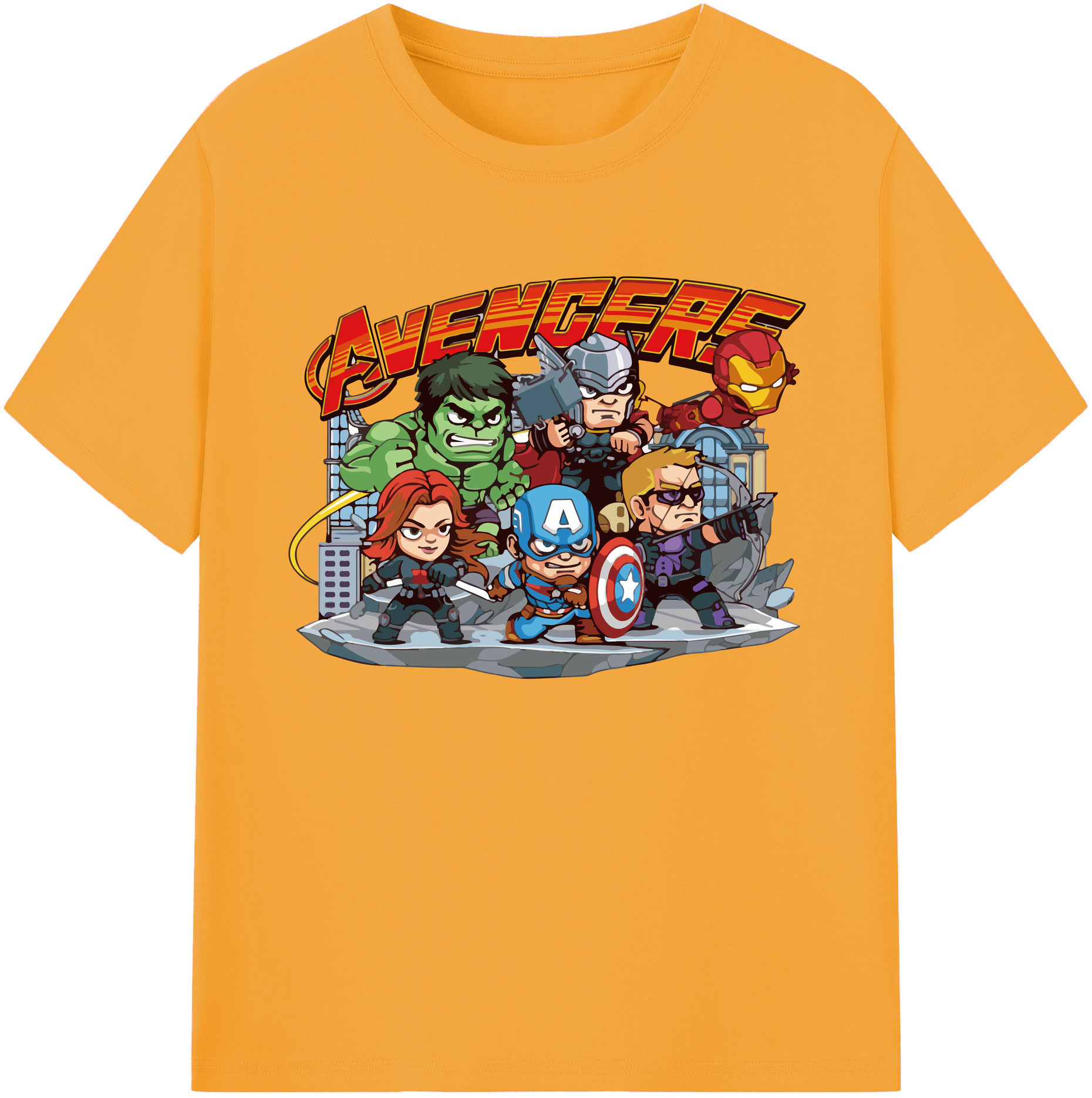 （画像用） アベンジャーズ The Avengers 綿100％ メンズ半袖Tシャツ｜肌触りやわらか＆通気性