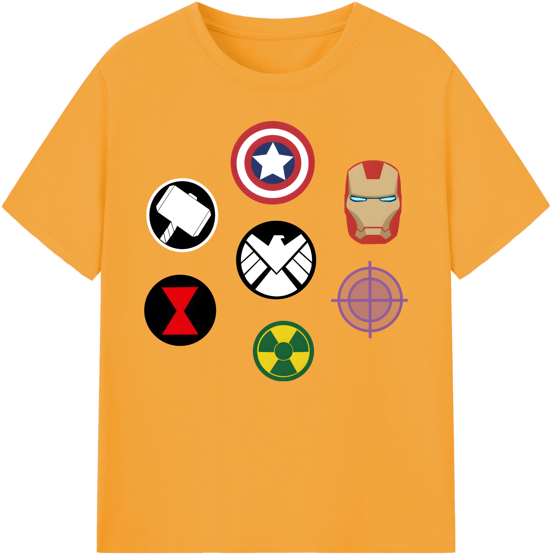 （画像用） アベンジャーズ The Avengers 綿100％ メンズ半袖Tシャツ｜肌触りやわらか＆通気性