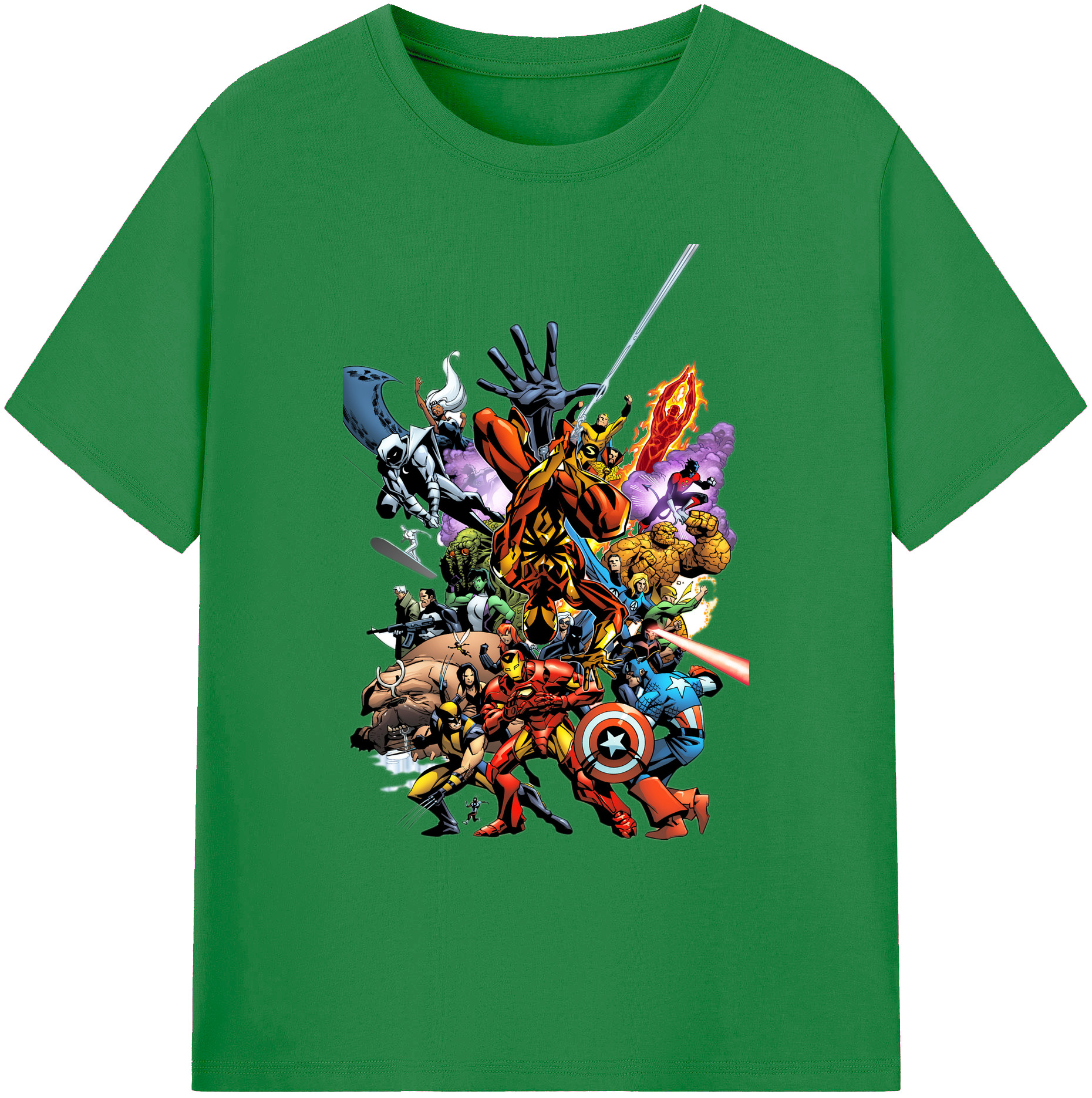 （画像用） アベンジャーズ The Avengers 綿100％ メンズ半袖Tシャツ｜肌触りやわらか＆通気性