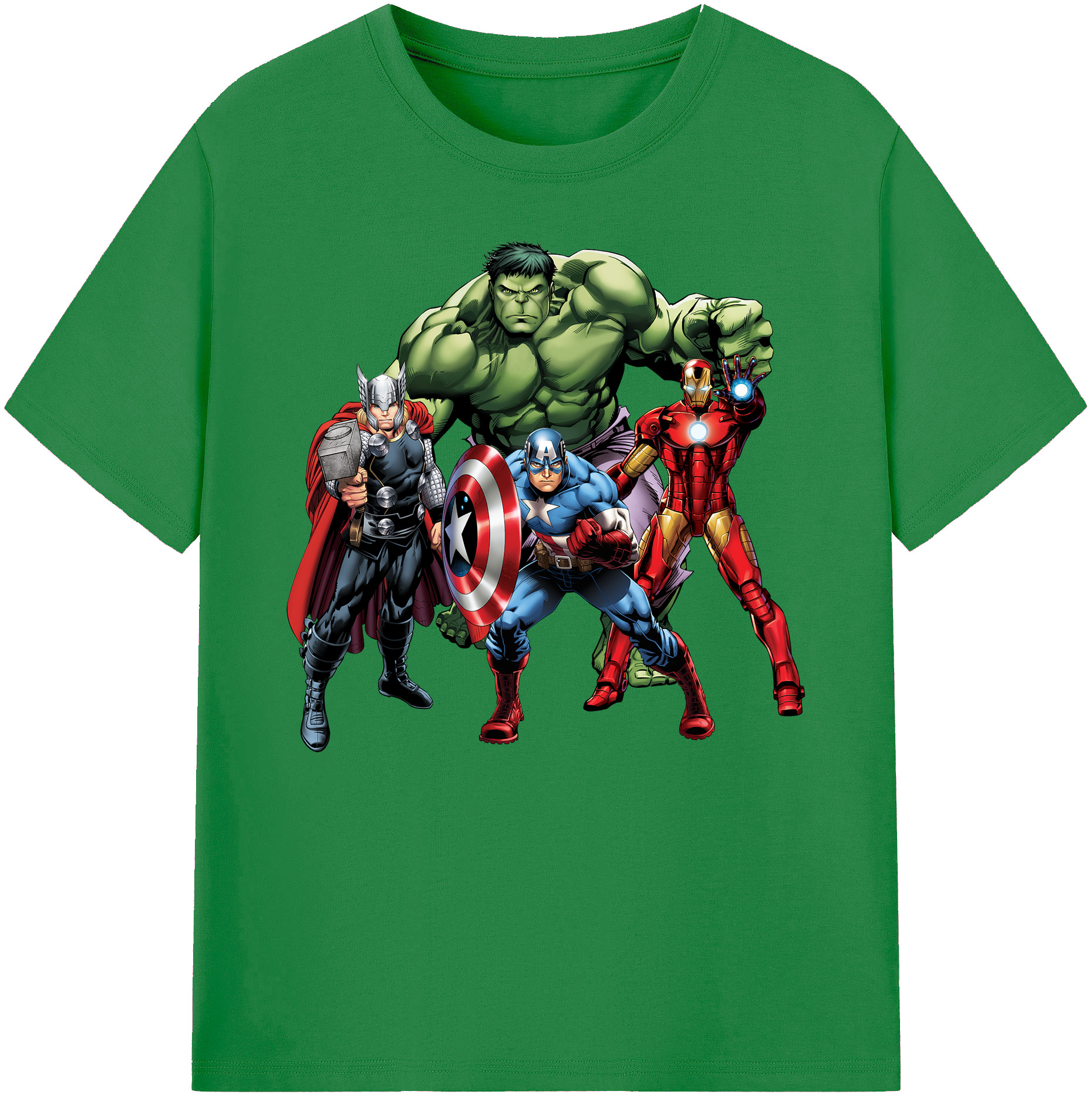 （画像用） アベンジャーズ The Avengers 綿100％ メンズ半袖Tシャツ｜肌触りやわらか＆通気性