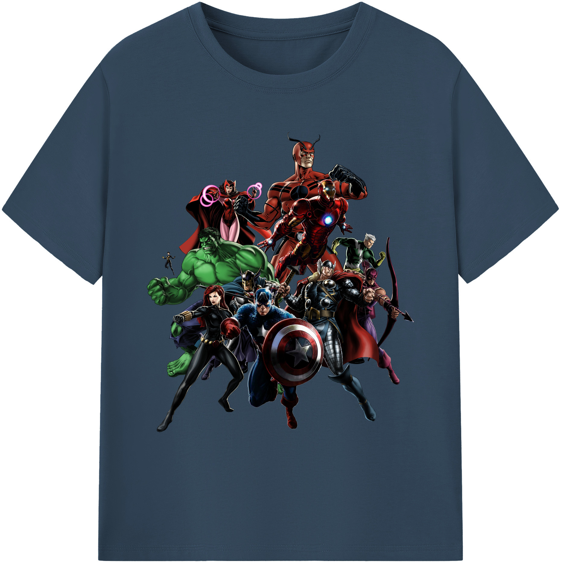 （画像用） アベンジャーズ The Avengers 綿100％ メンズ半袖Tシャツ｜肌触りやわらか＆通気性
