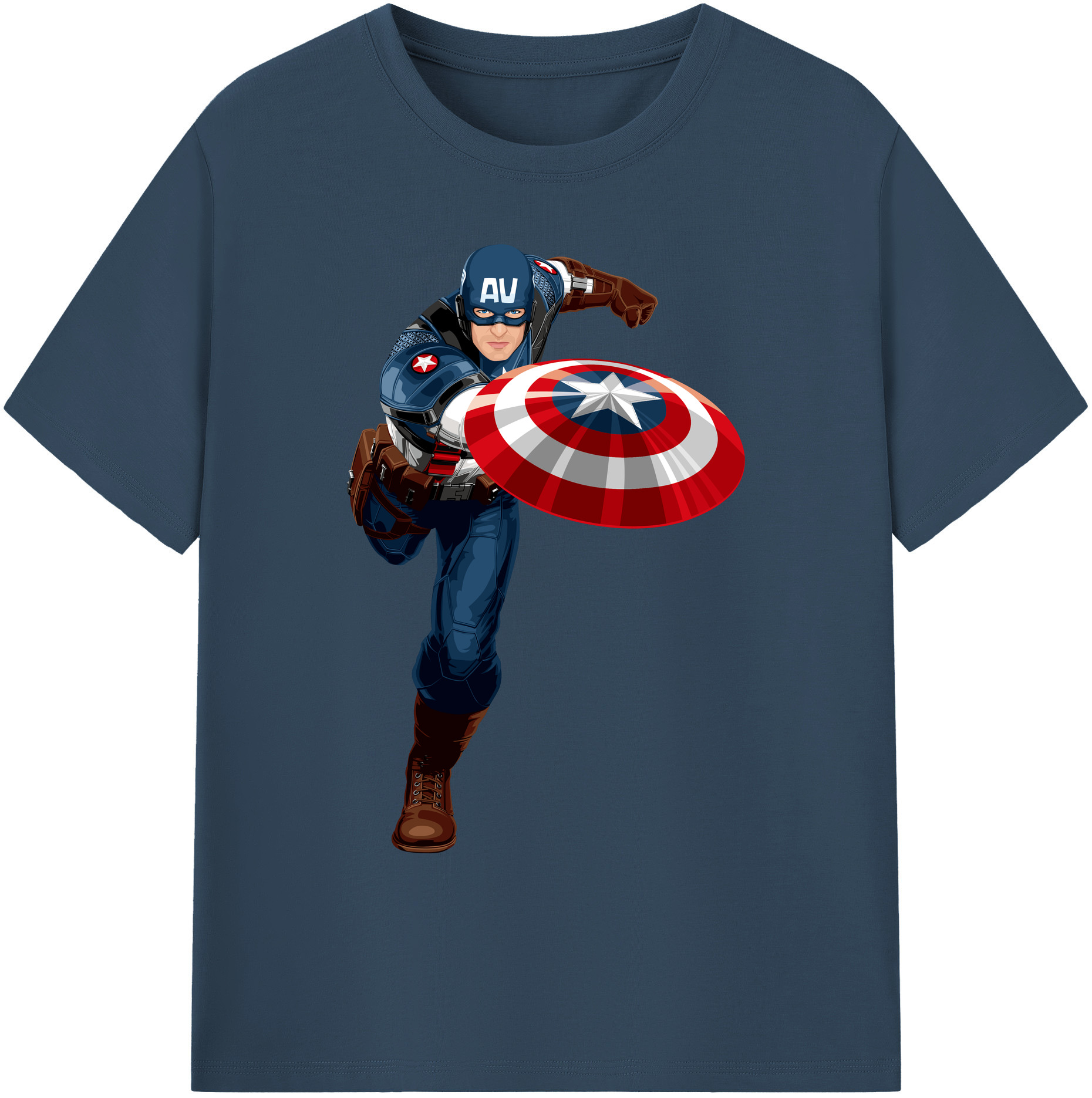 （画像用） アベンジャーズ The Avengers 綿100％ メンズ半袖Tシャツ｜肌触りやわらか＆通気性