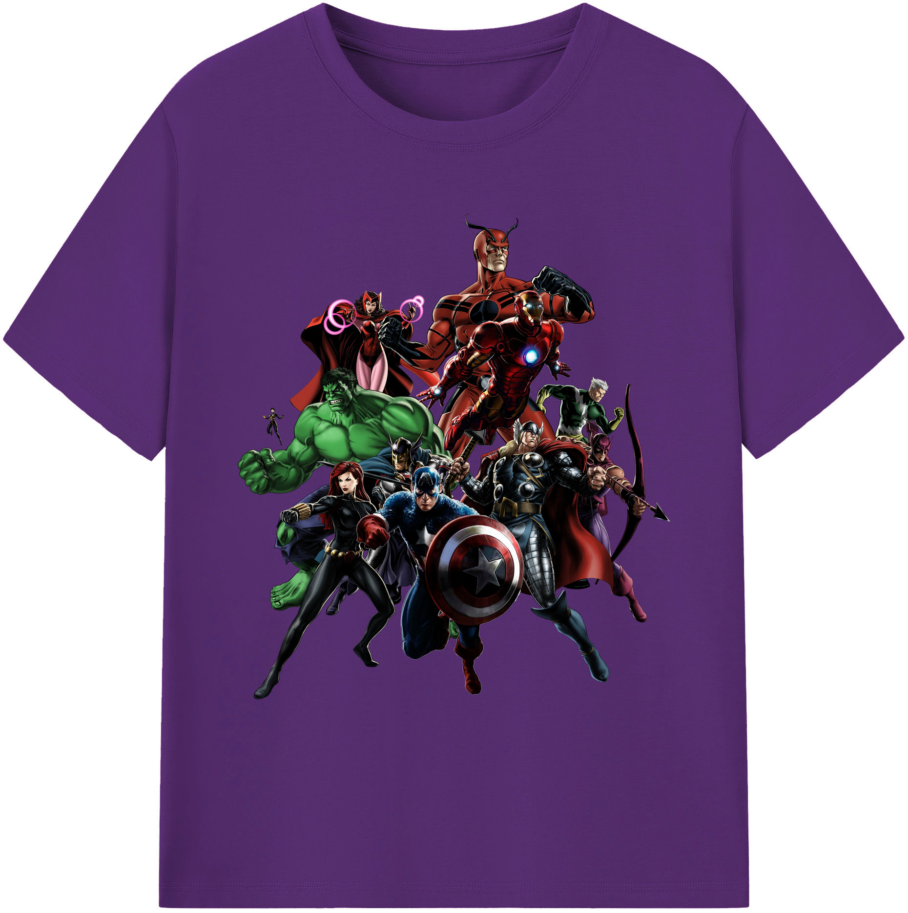 （画像用） アベンジャーズ The Avengers 綿100％ メンズ半袖Tシャツ｜肌触りやわらか＆通気性