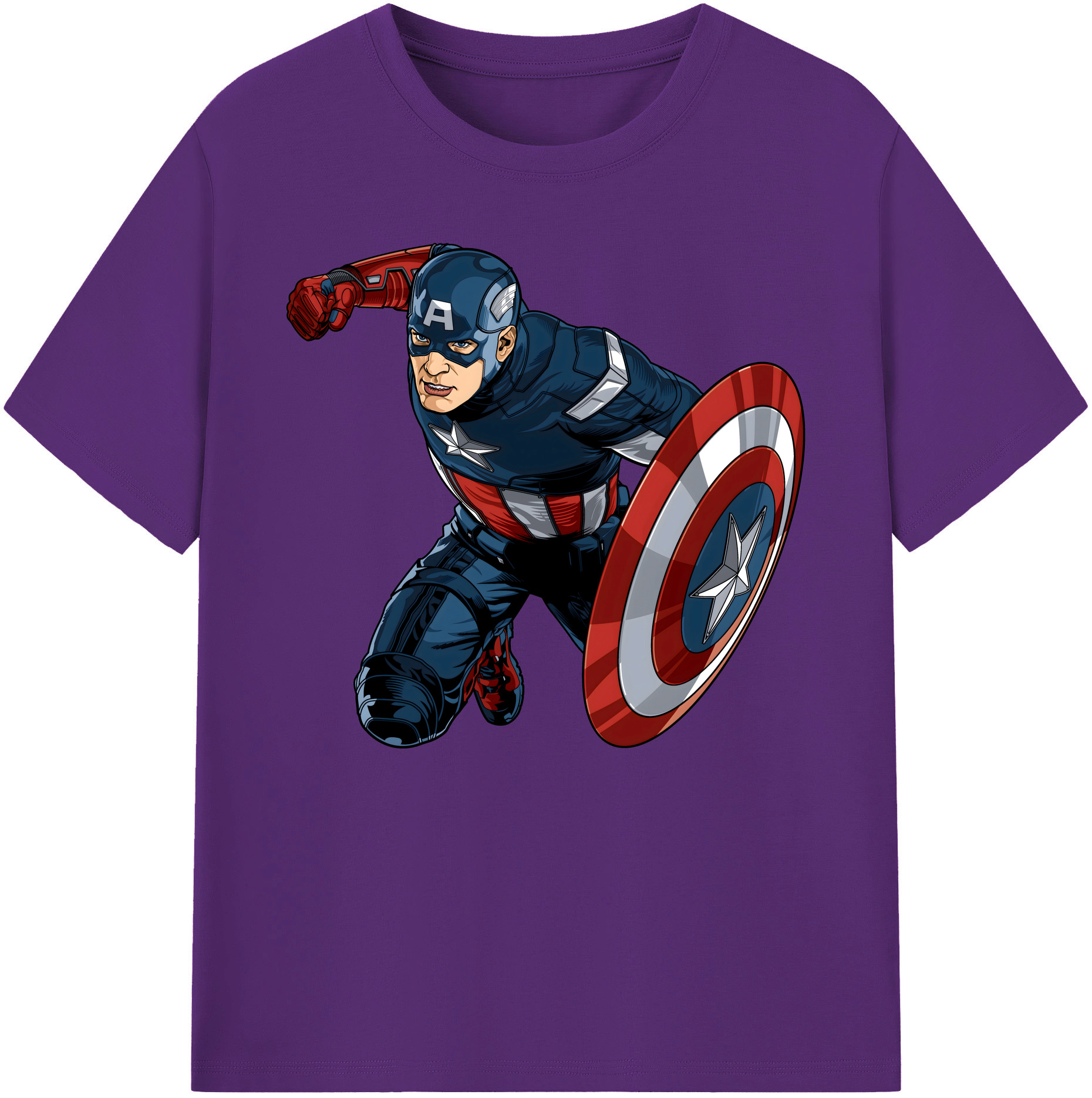（画像用） アベンジャーズ The Avengers 綿100％ メンズ半袖Tシャツ｜肌触りやわらか＆通気性