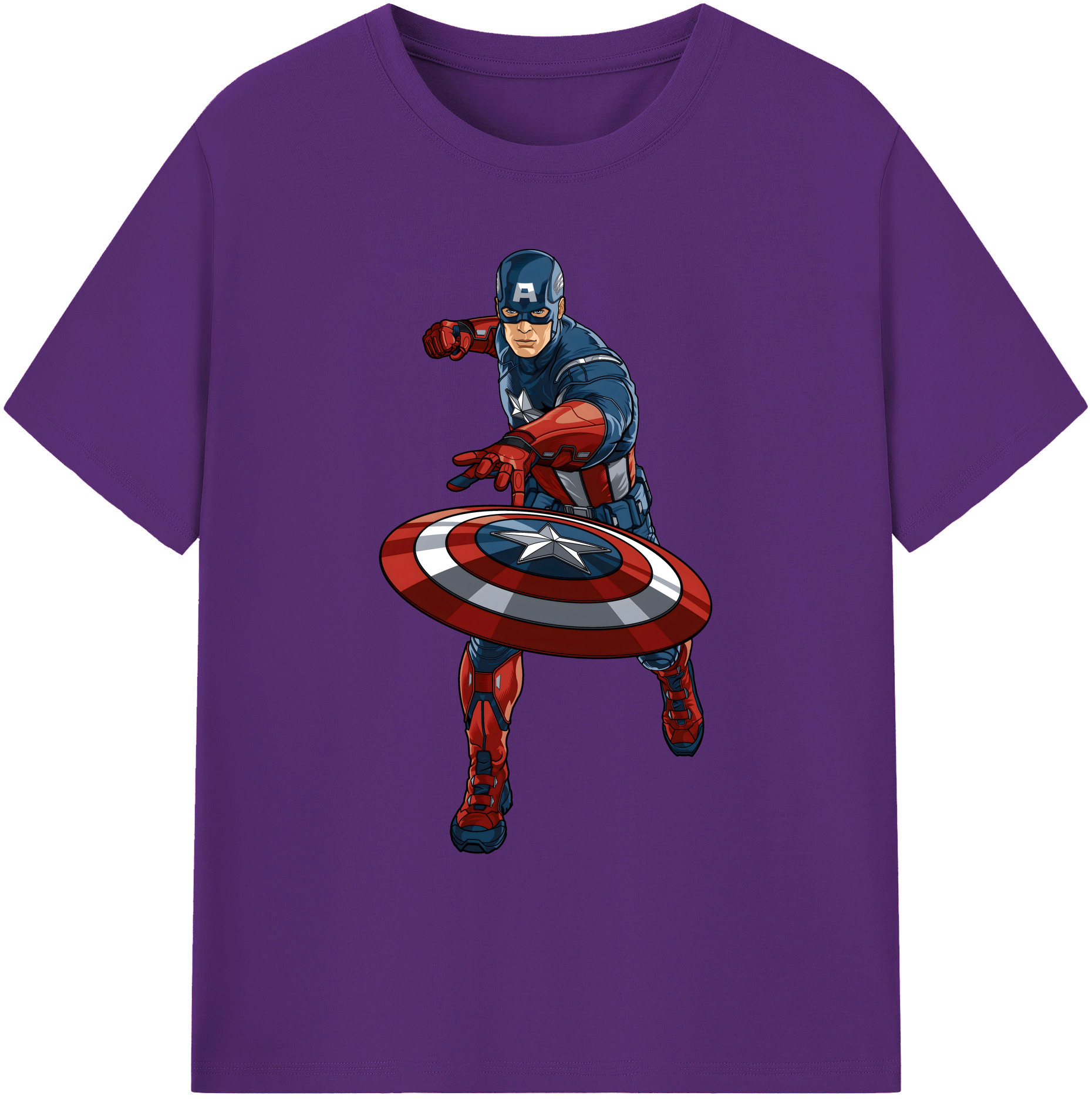 （画像用） アベンジャーズ The Avengers 綿100％ メンズ半袖Tシャツ｜肌触りやわらか＆通気性