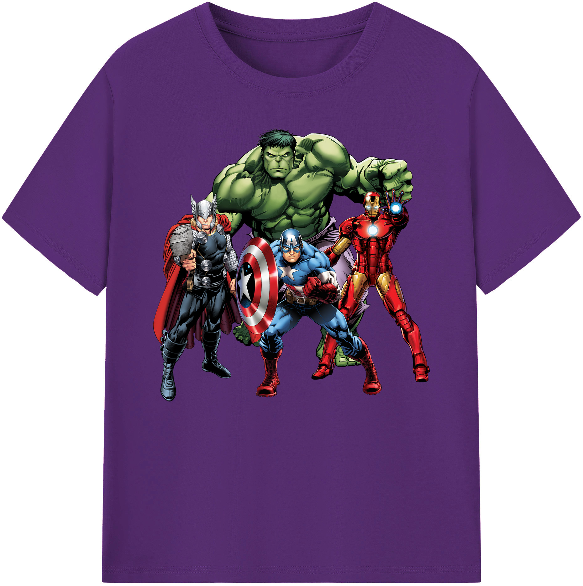 （画像用） アベンジャーズ The Avengers 綿100％ メンズ半袖Tシャツ｜肌触りやわらか＆通気性