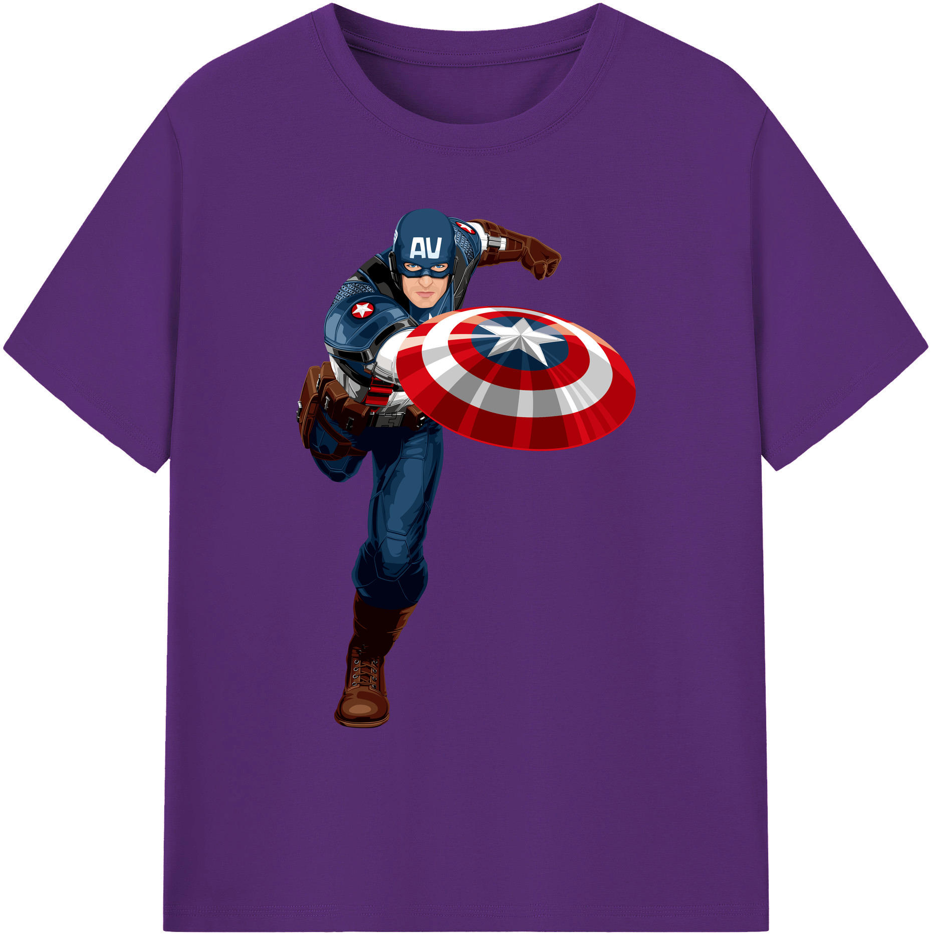 （画像用） アベンジャーズ The Avengers 綿100％ メンズ半袖Tシャツ｜肌触りやわらか＆通気性
