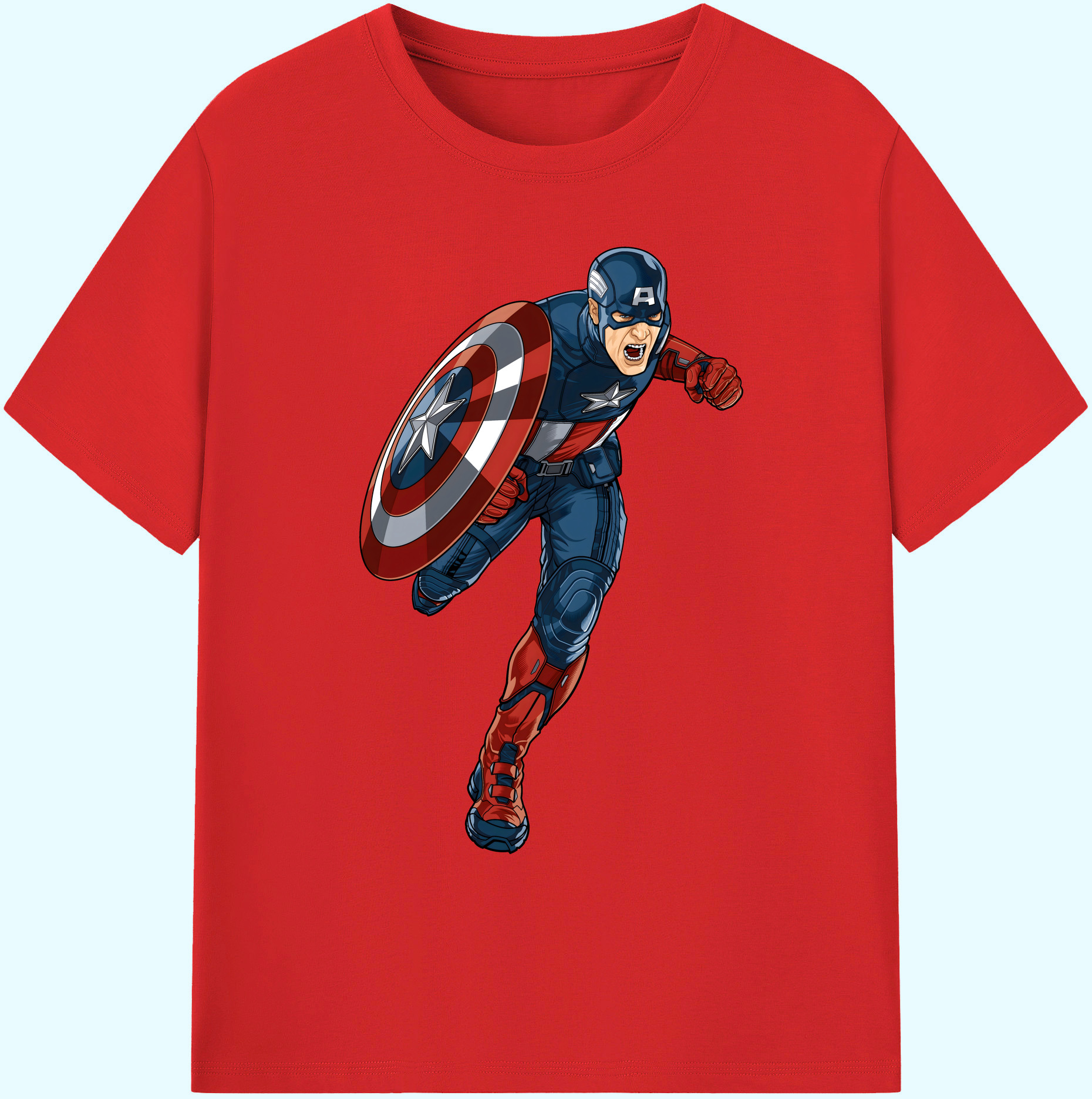 （画像用） アベンジャーズ The Avengers 綿100％ メンズ半袖Tシャツ｜肌触りやわらか＆通気性