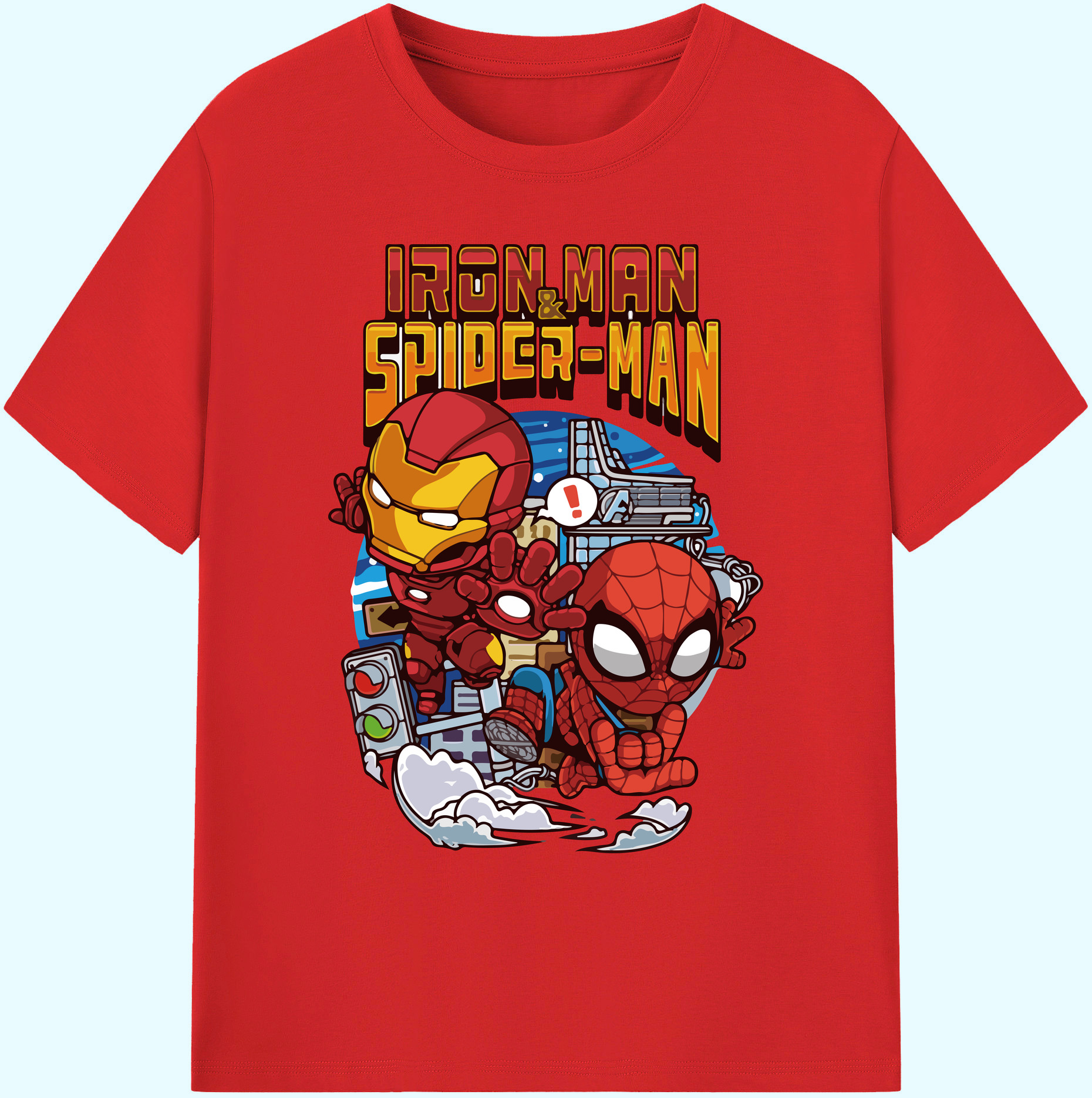 （画像用） アベンジャーズ The Avengers 綿100％ メンズ半袖Tシャツ｜肌触りやわらか＆通気性
