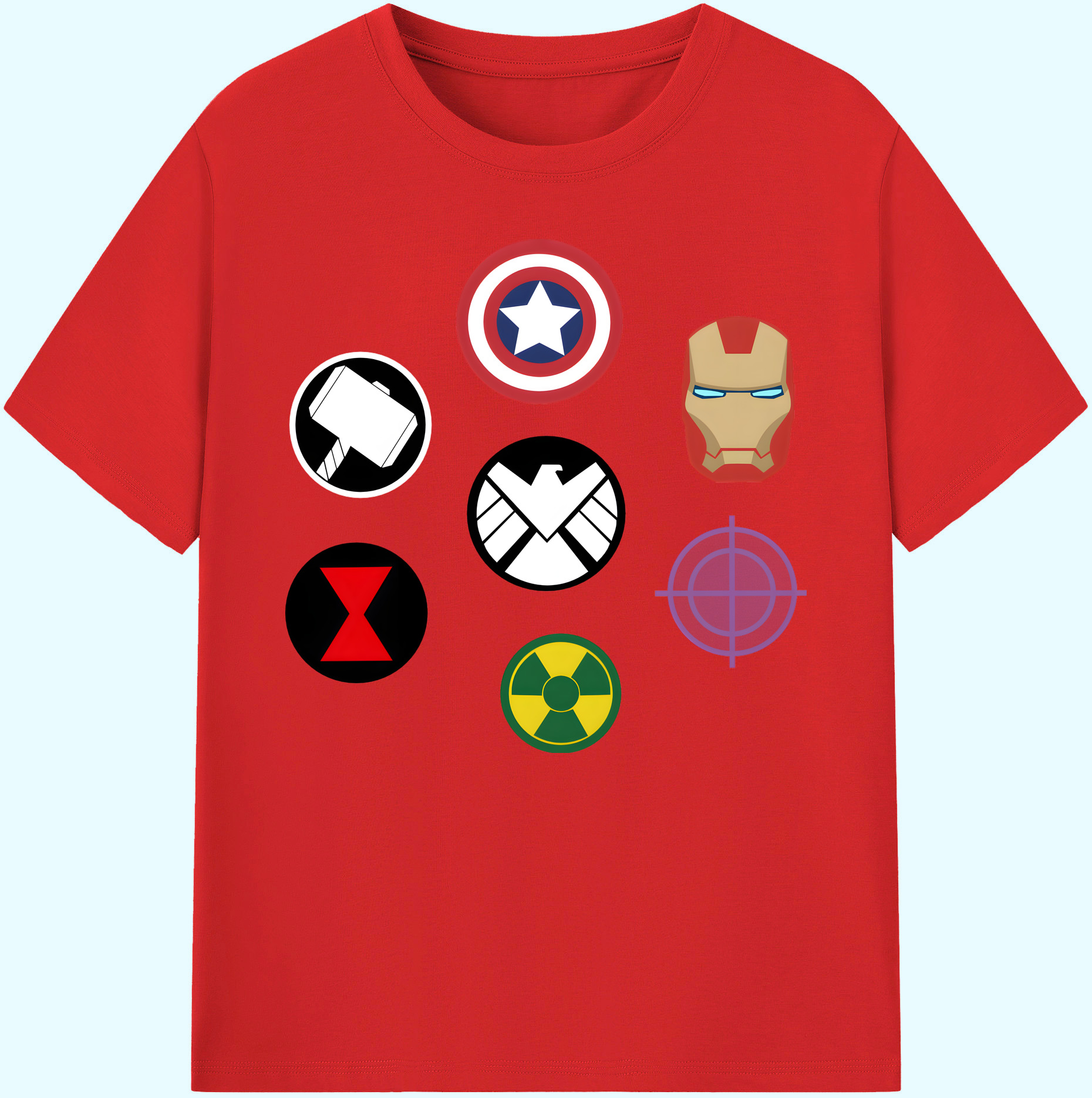 （画像用） アベンジャーズ The Avengers 綿100％ メンズ半袖Tシャツ｜肌触りやわらか＆通気性
