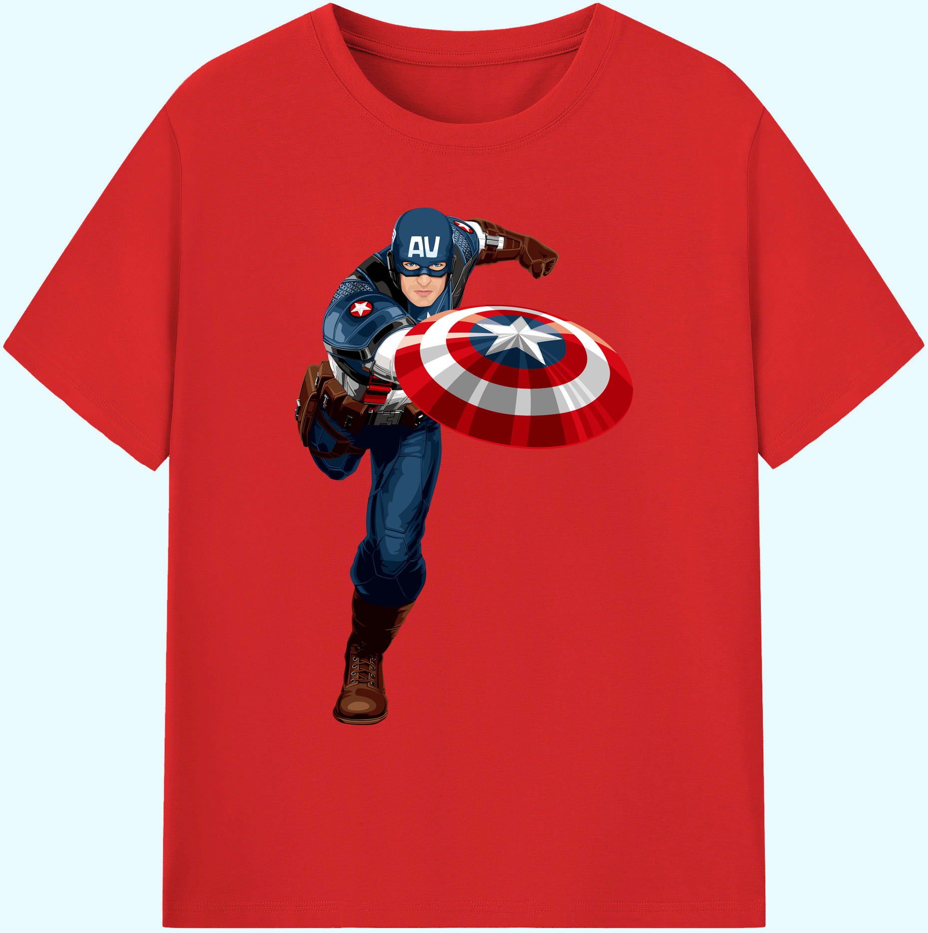 （画像用） アベンジャーズ The Avengers 綿100％ メンズ半袖Tシャツ｜肌触りやわらか＆通気性