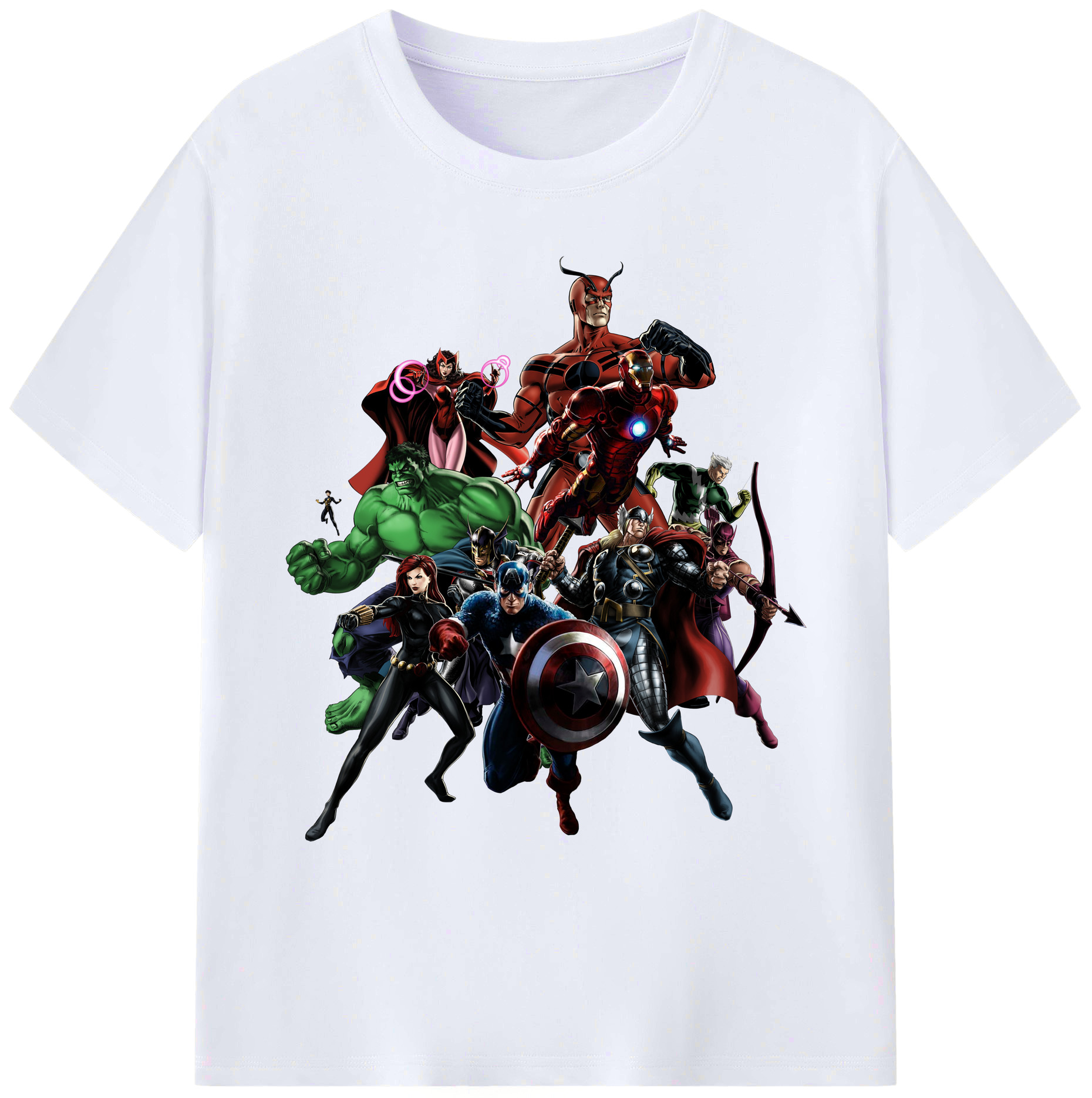 （画像用） アベンジャーズ The Avengers 綿100％ メンズ半袖Tシャツ｜肌触りやわらか＆通気性
