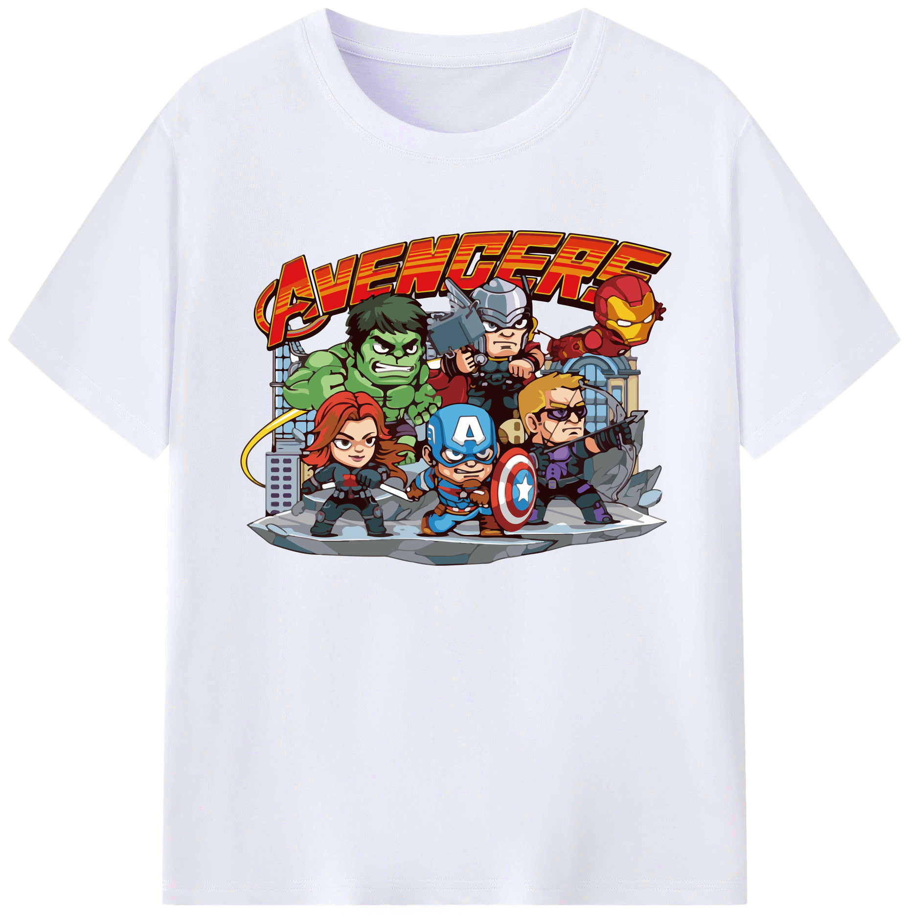 （画像用） アベンジャーズ The Avengers 綿100％ メンズ半袖Tシャツ｜肌触りやわらか＆通気性