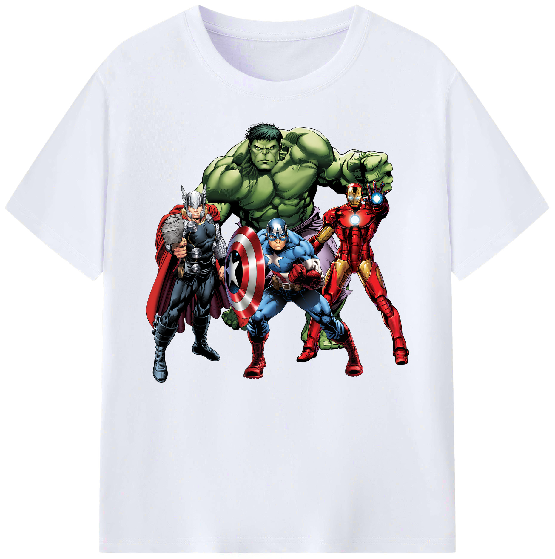 （画像用） アベンジャーズ The Avengers 綿100％ メンズ半袖Tシャツ｜肌触りやわらか＆通気性