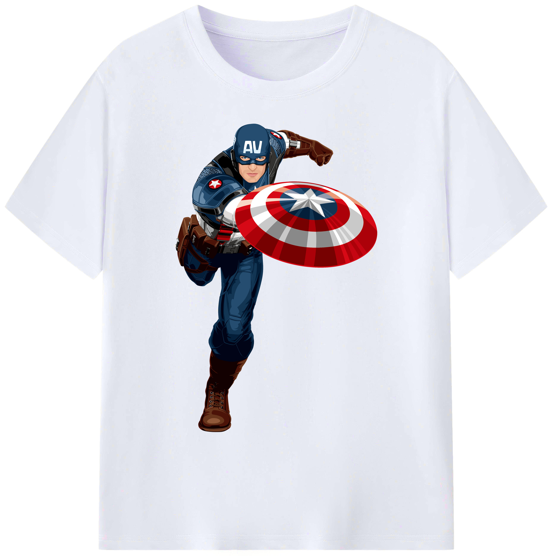 （画像用） アベンジャーズ The Avengers 綿100％ メンズ半袖Tシャツ｜肌触りやわらか＆通気性