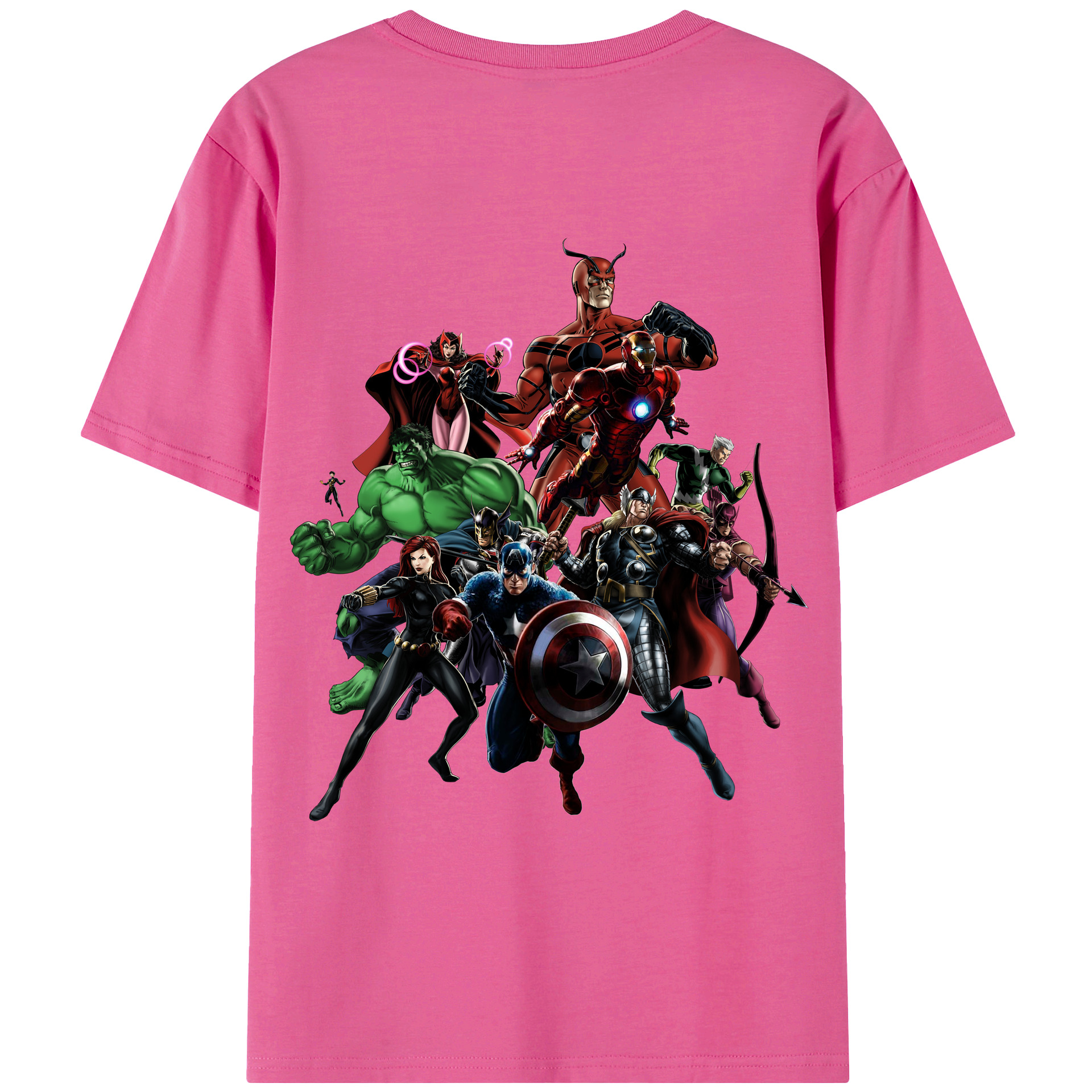（画像用） アベンジャーズ The Avengers レディース半袖Tシャツ(バックプリント)