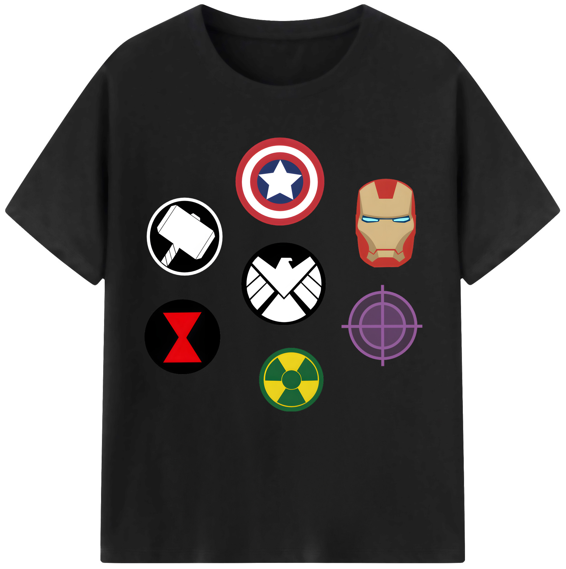 （画像用） アベンジャーズ The Avengers レディースカジュアルプリントTシャツ（綿100％）