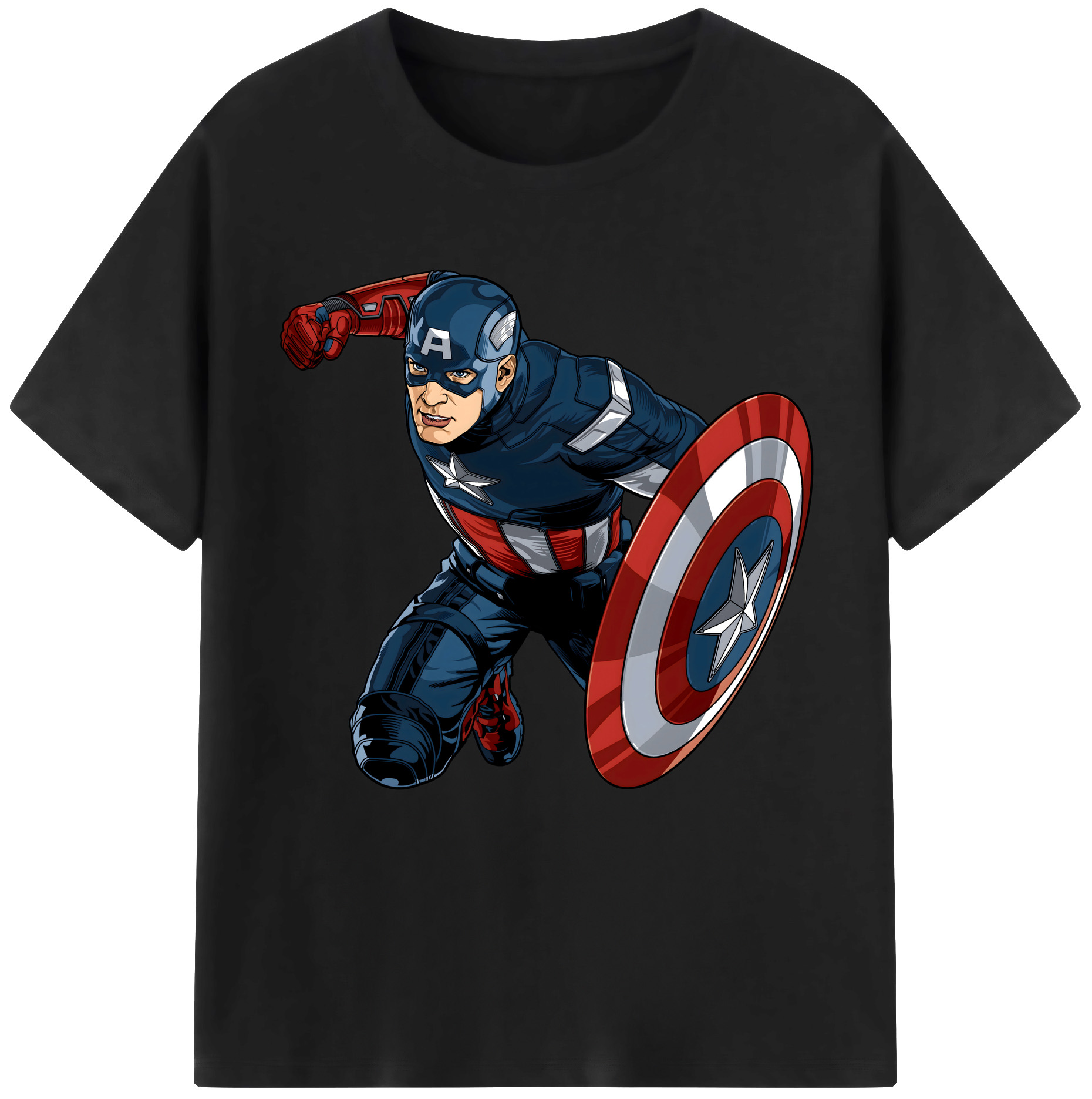 （画像用） アベンジャーズ The Avengers レディースカジュアルプリントTシャツ（綿100％）