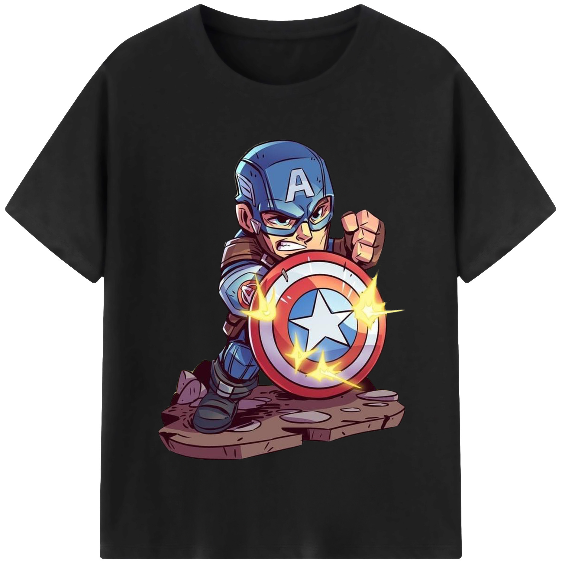 （画像用） アベンジャーズ The Avengers レディースカジュアルプリントTシャツ（綿100％）