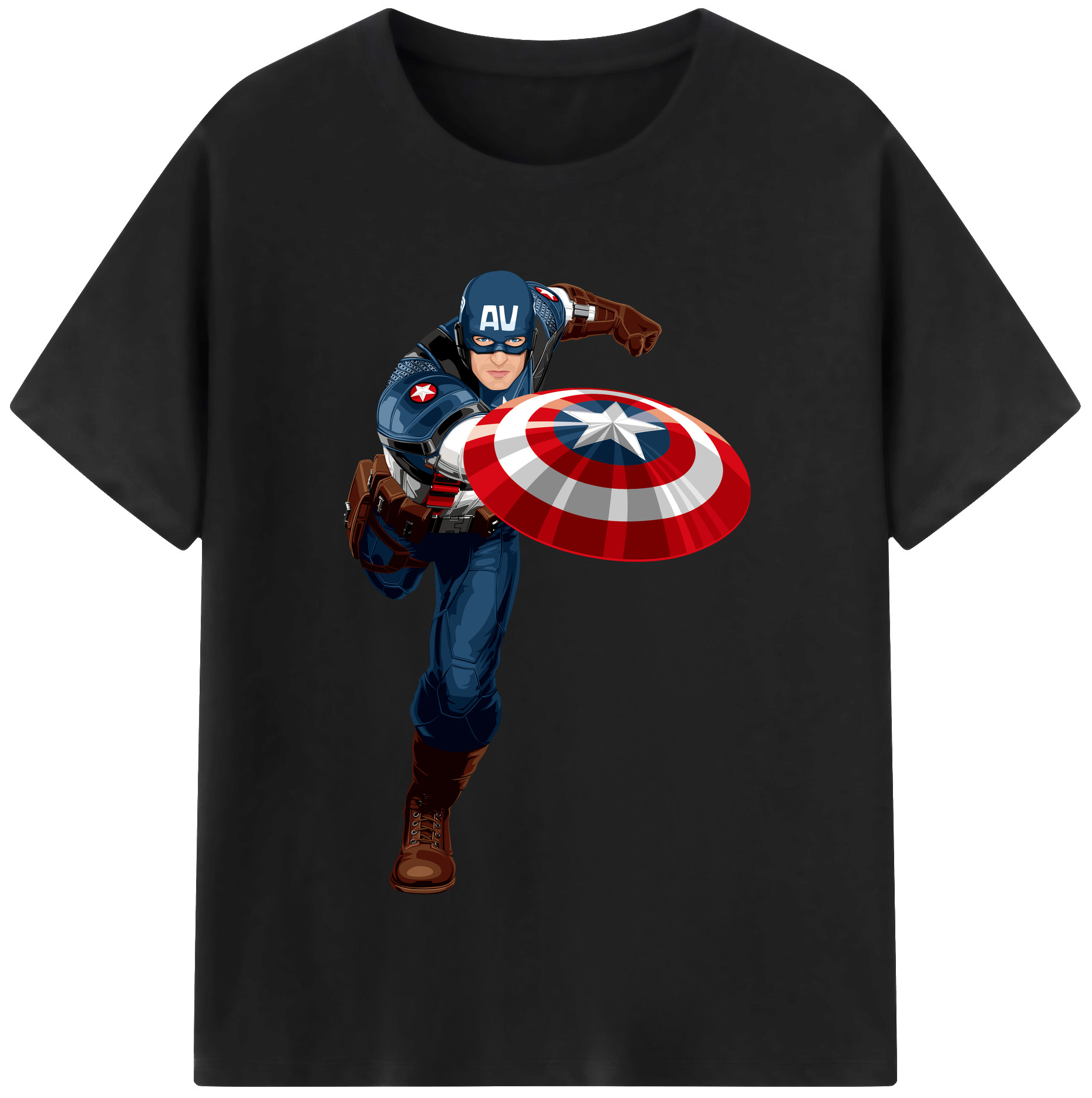 （画像用） アベンジャーズ The Avengers レディースカジュアルプリントTシャツ（綿100％）