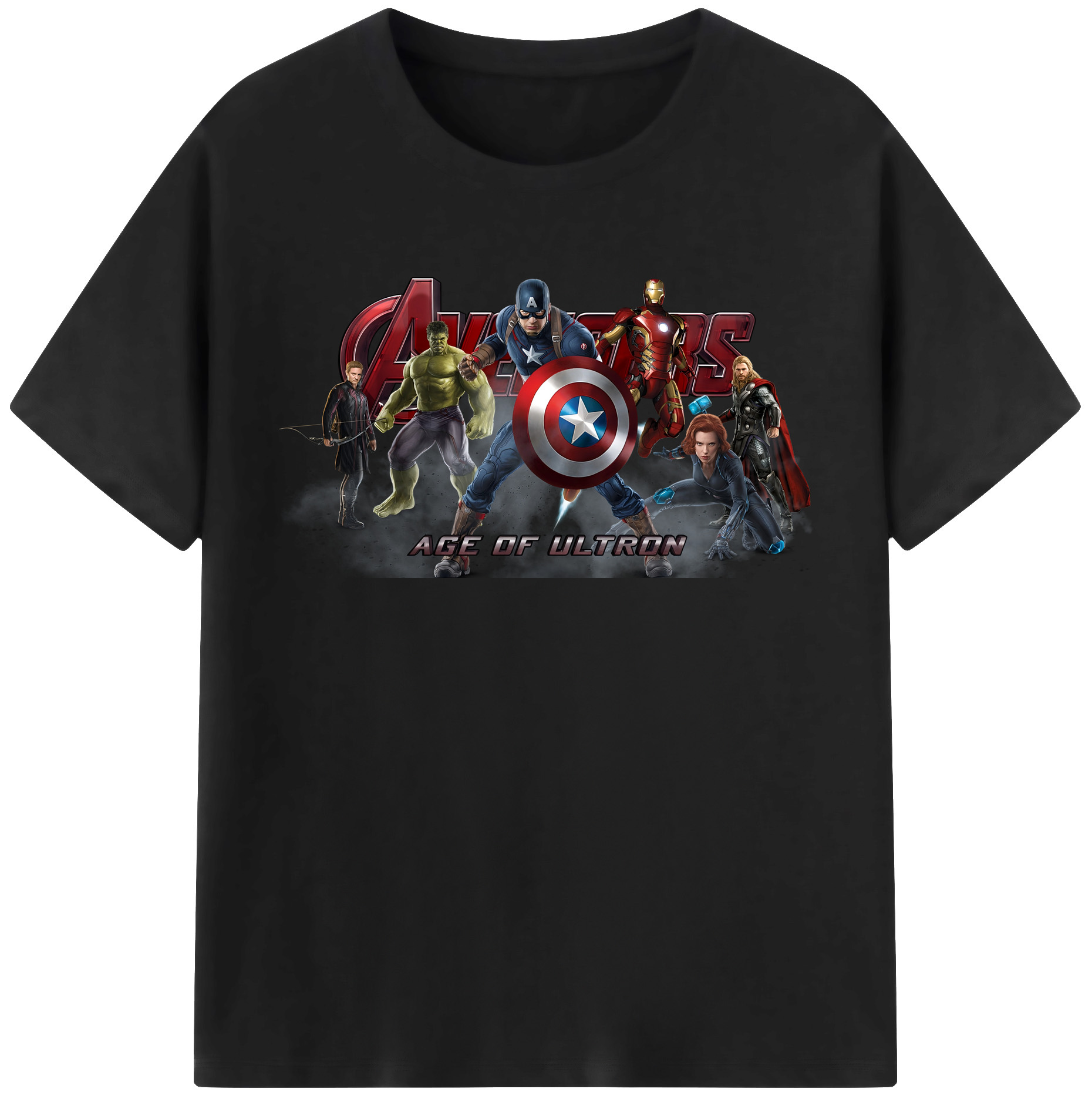 （画像用） アベンジャーズ The Avengers レディースカジュアルプリントTシャツ（綿100％）