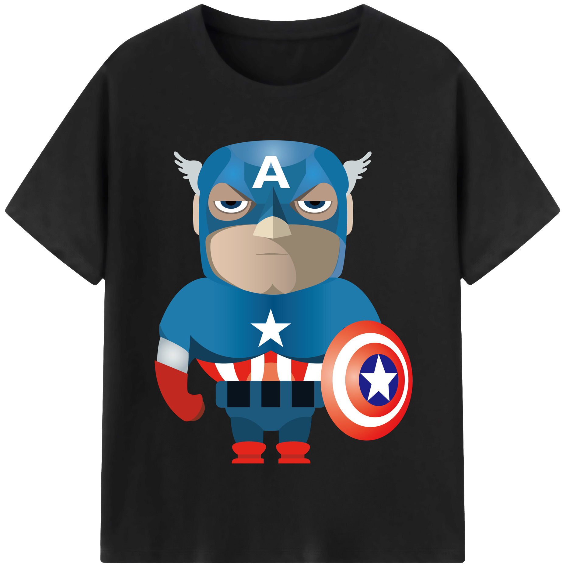 （画像用） アベンジャーズ The Avengers レディースカジュアルプリントTシャツ（綿100％）