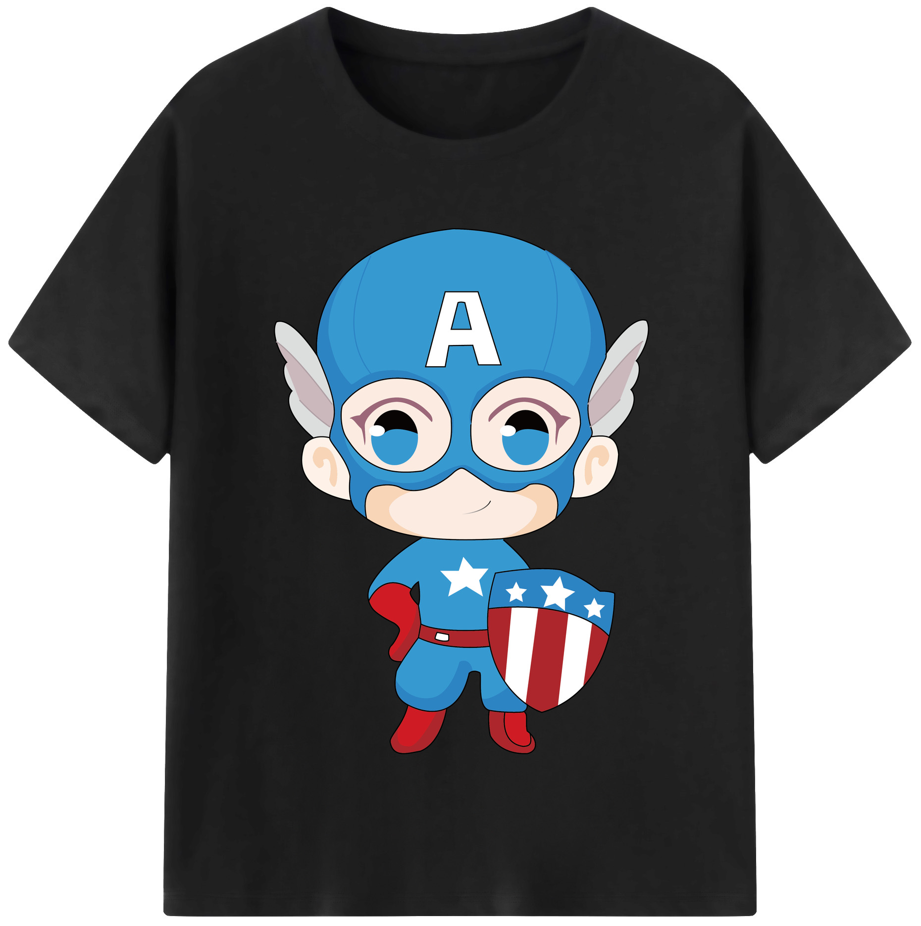 （画像用） アベンジャーズ The Avengers レディースカジュアルプリントTシャツ（綿100％）