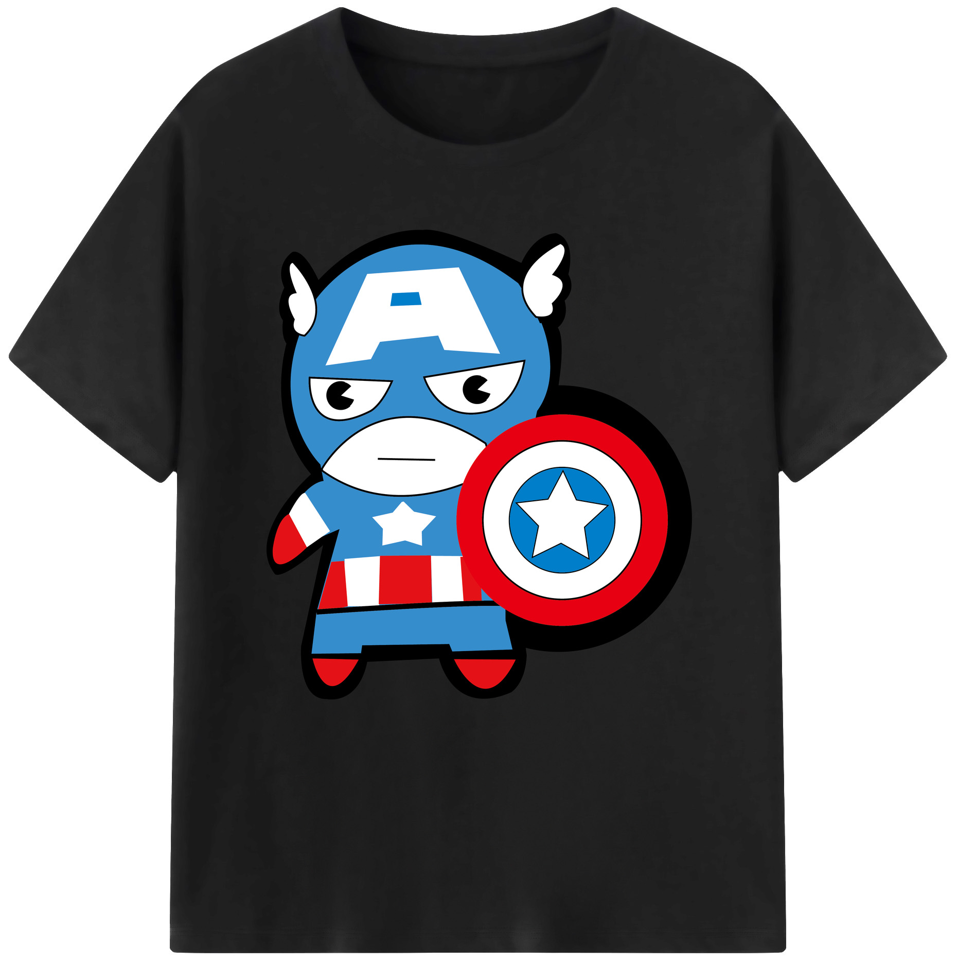 （画像用） アベンジャーズ The Avengers レディースカジュアルプリントTシャツ（綿100％）
