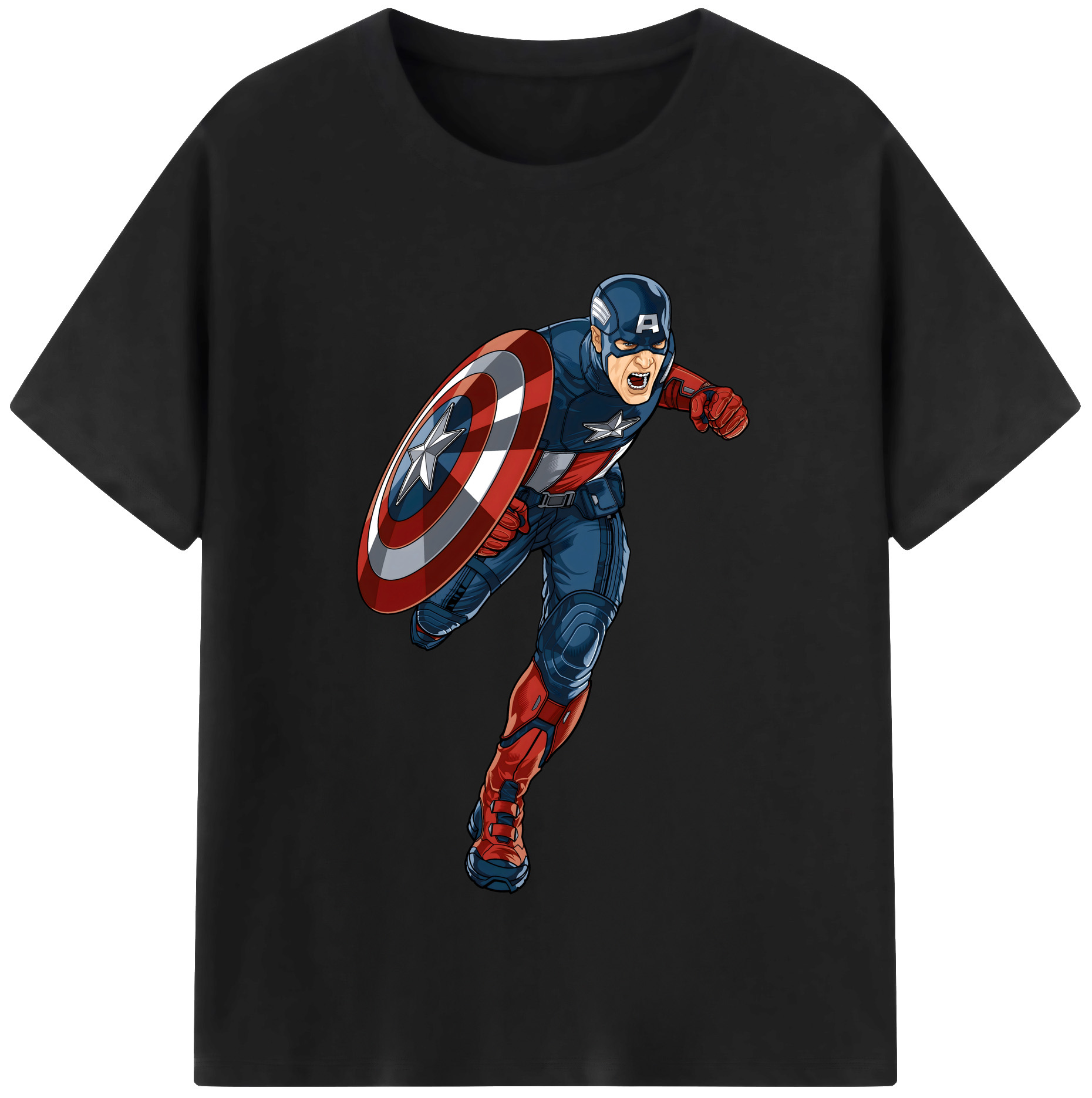 （画像用） アベンジャーズ The Avengers レディースカジュアルプリントTシャツ（綿100％）