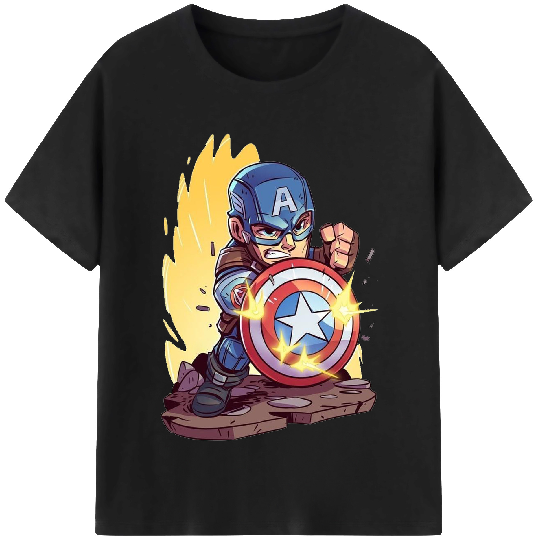 （画像用） アベンジャーズ The Avengers レディースカジュアルプリントTシャツ（綿100％）