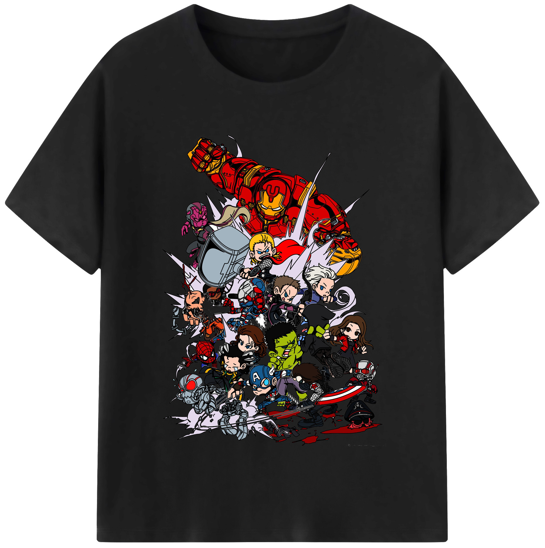 （画像用） アベンジャーズ The Avengers レディースカジュアルプリントTシャツ（綿100％）
