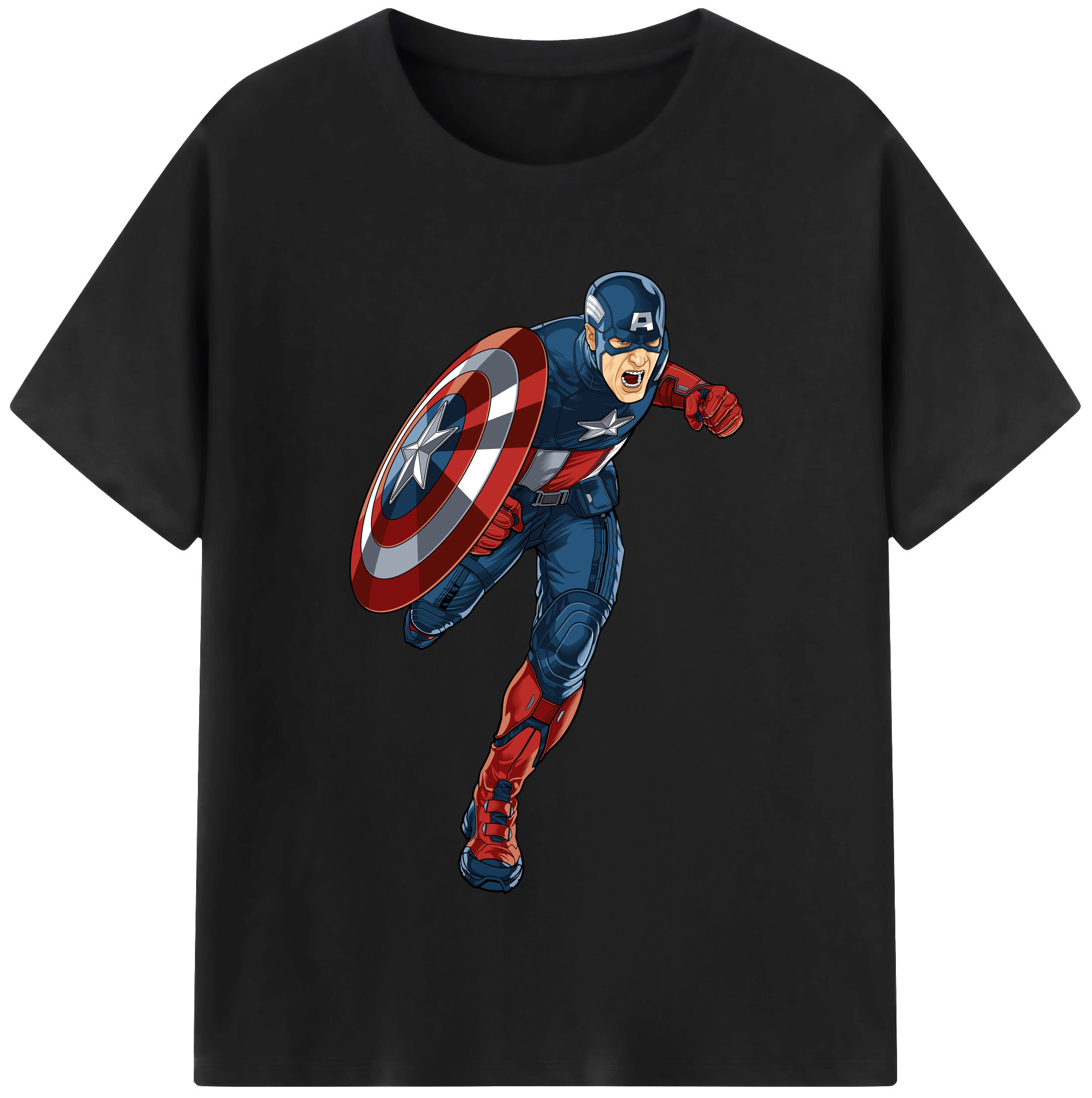 （画像用） アベンジャーズ The Avengers レディースカジュアルプリントTシャツ（綿100％）
