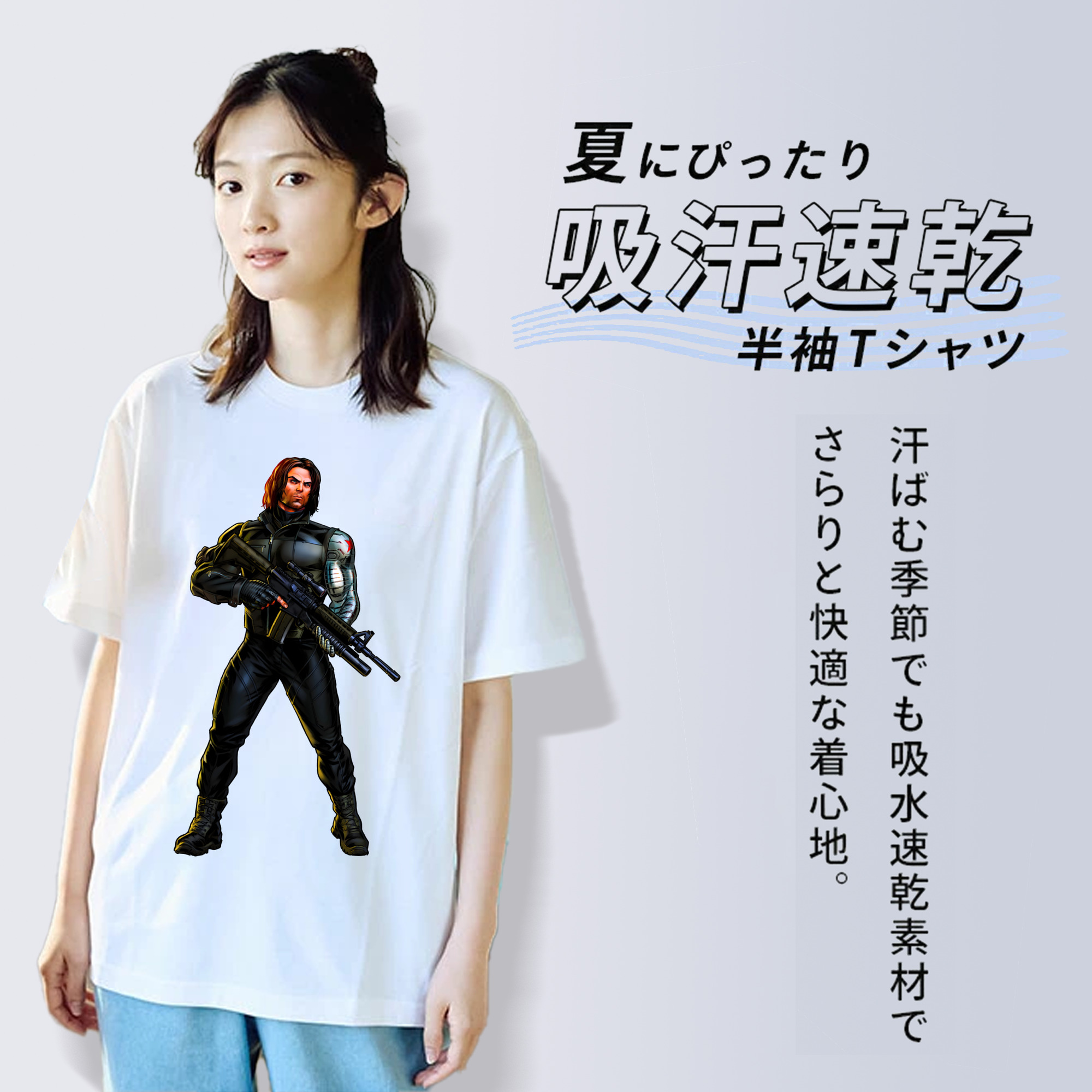アベンジャーズ The Avengers レディースカジュアルプリントTシャツ（綿100％）