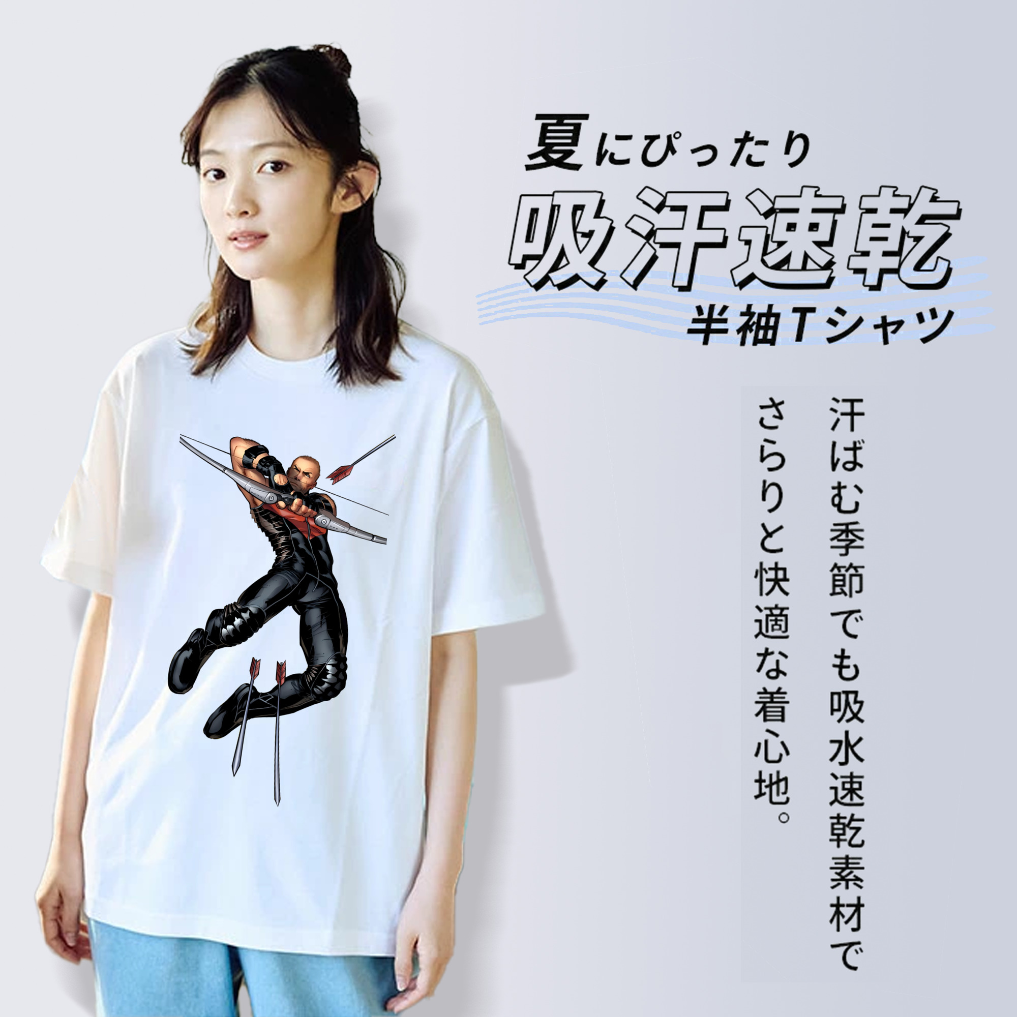 アベンジャーズ The Avengers レディースカジュアルプリントTシャツ（綿100％）