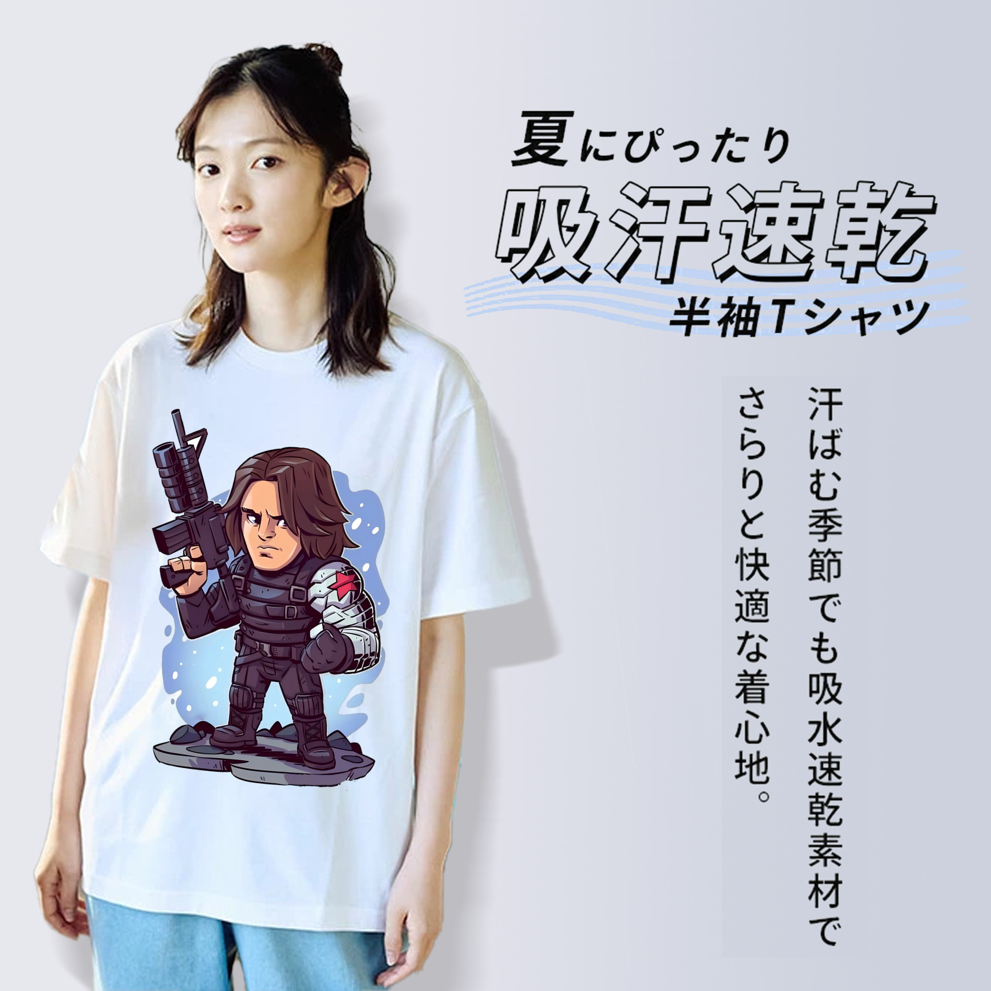 アベンジャーズ The Avengers レディースカジュアルプリントTシャツ（綿100％）