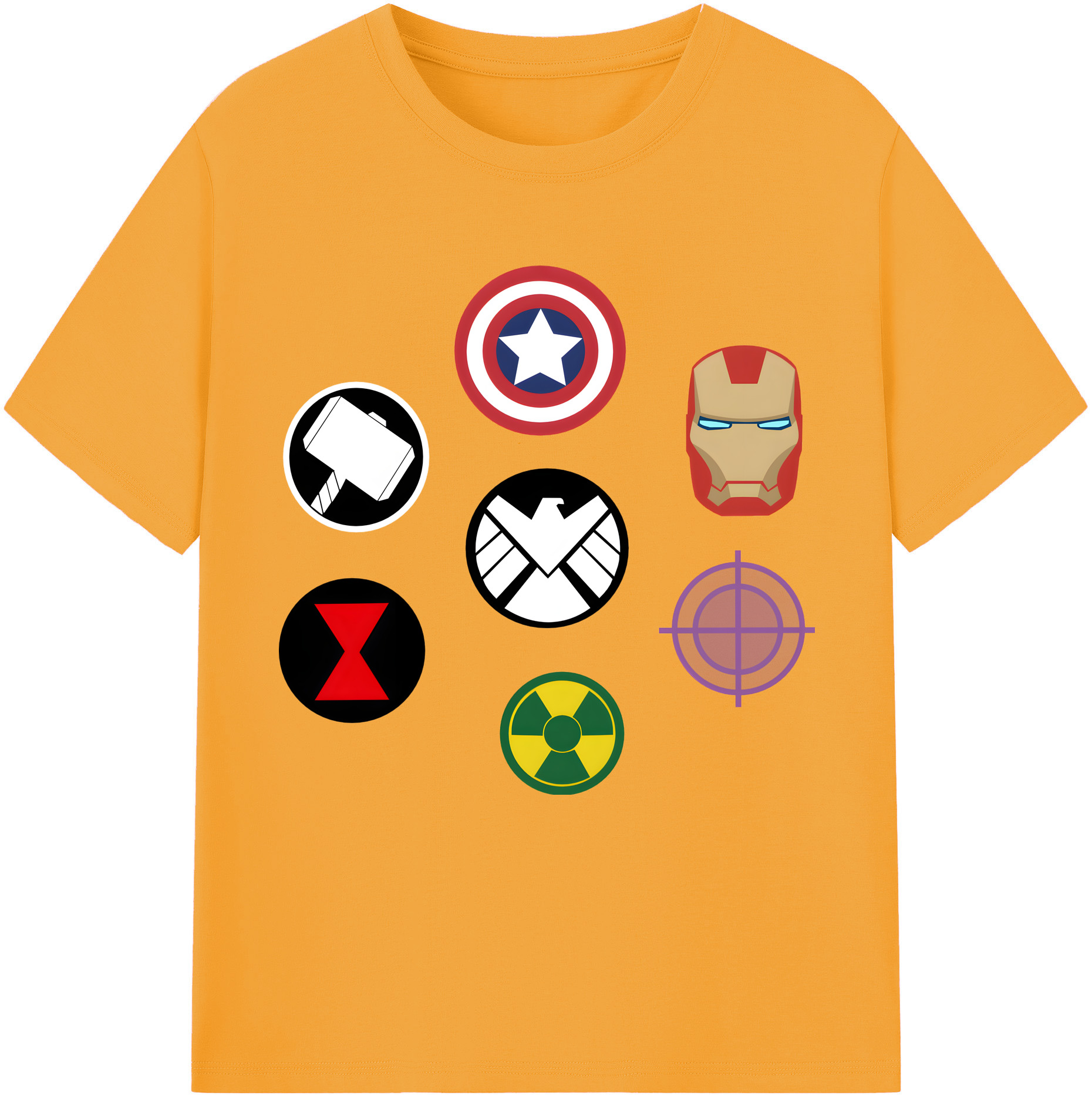 （画像用） アベンジャーズ The Avengers レディースカジュアルプリントTシャツ（綿100％）