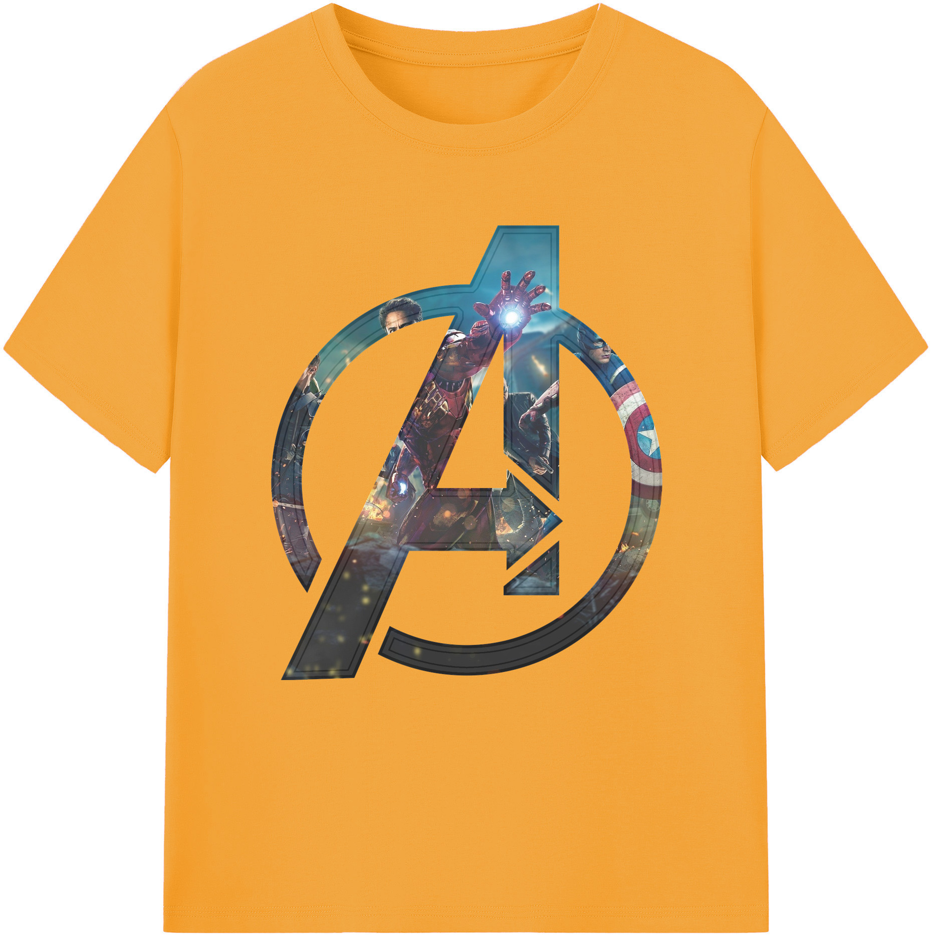（画像用） アベンジャーズ The Avengers レディースカジュアルプリントTシャツ（綿100％）