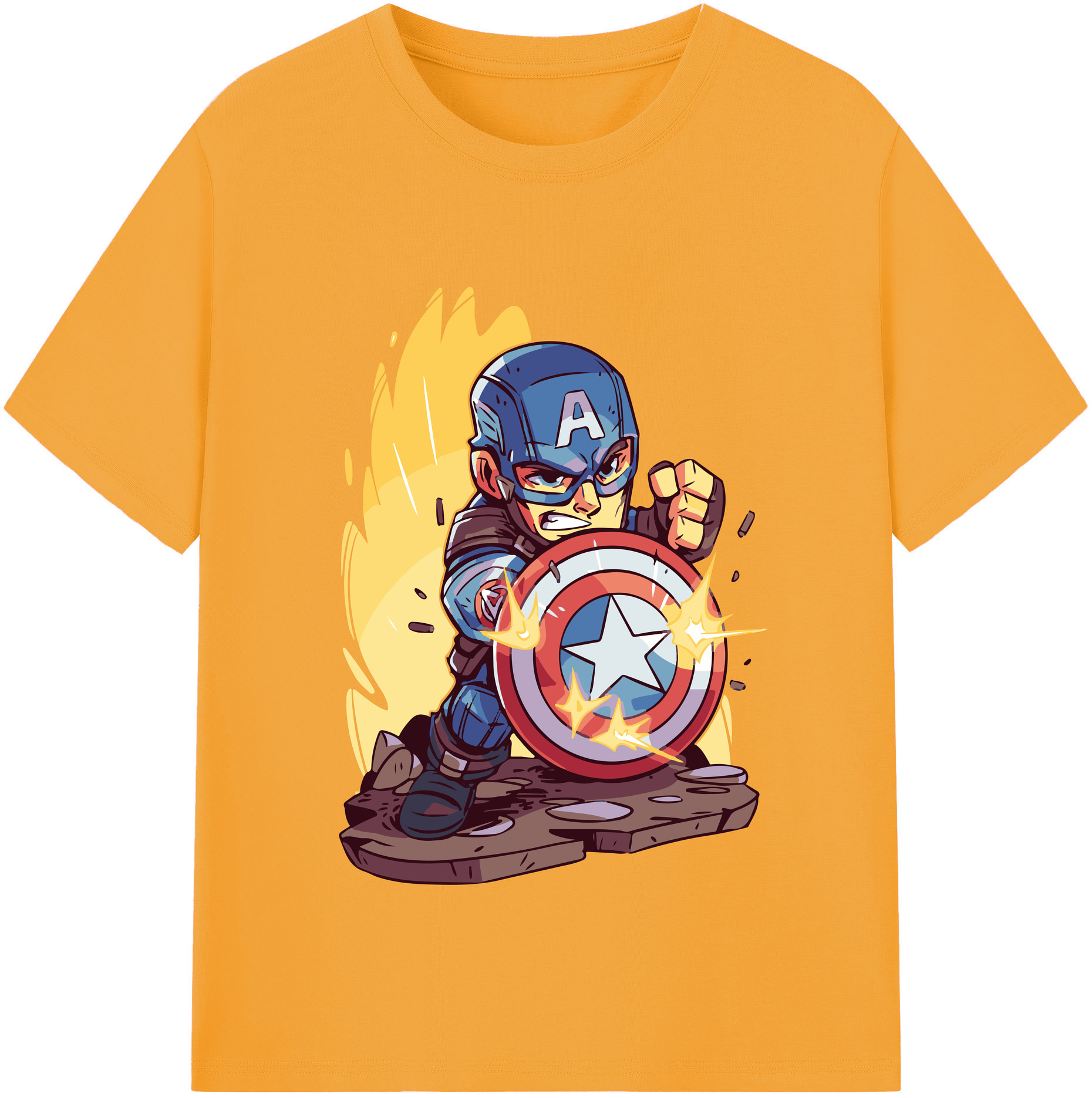（画像用） アベンジャーズ The Avengers レディースカジュアルプリントTシャツ（綿100％）