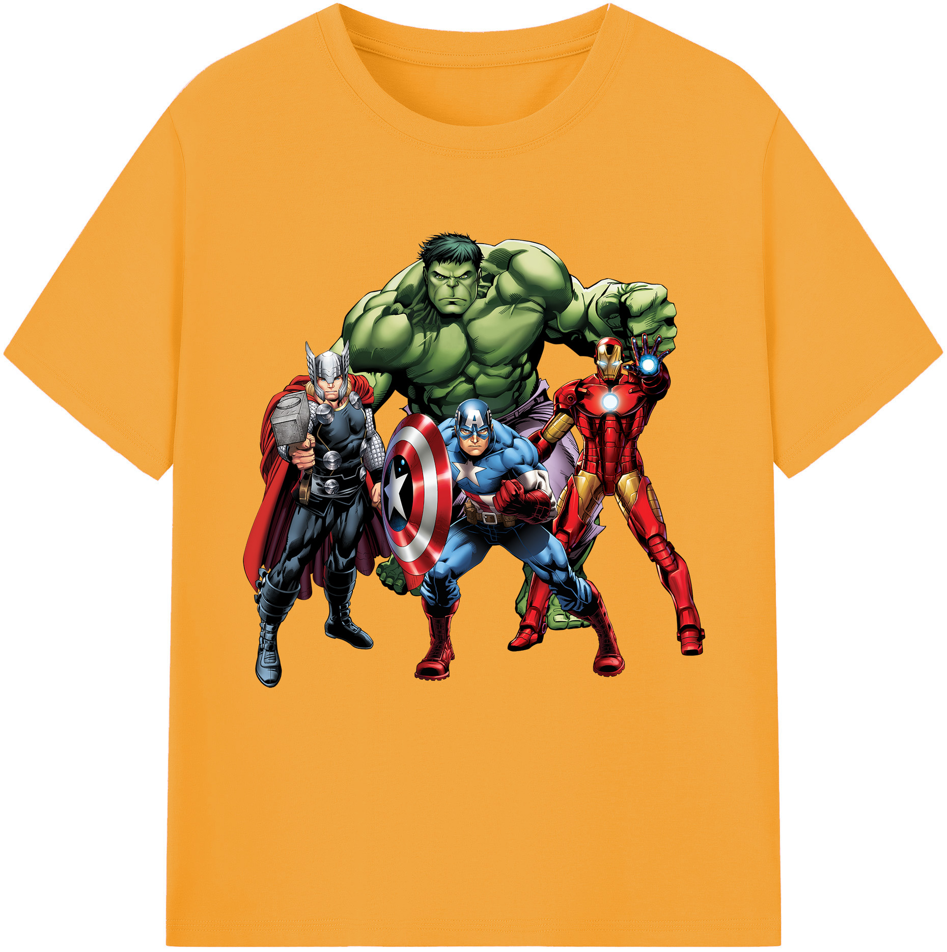 （画像用） アベンジャーズ The Avengers レディースカジュアルプリントTシャツ（綿100％）
