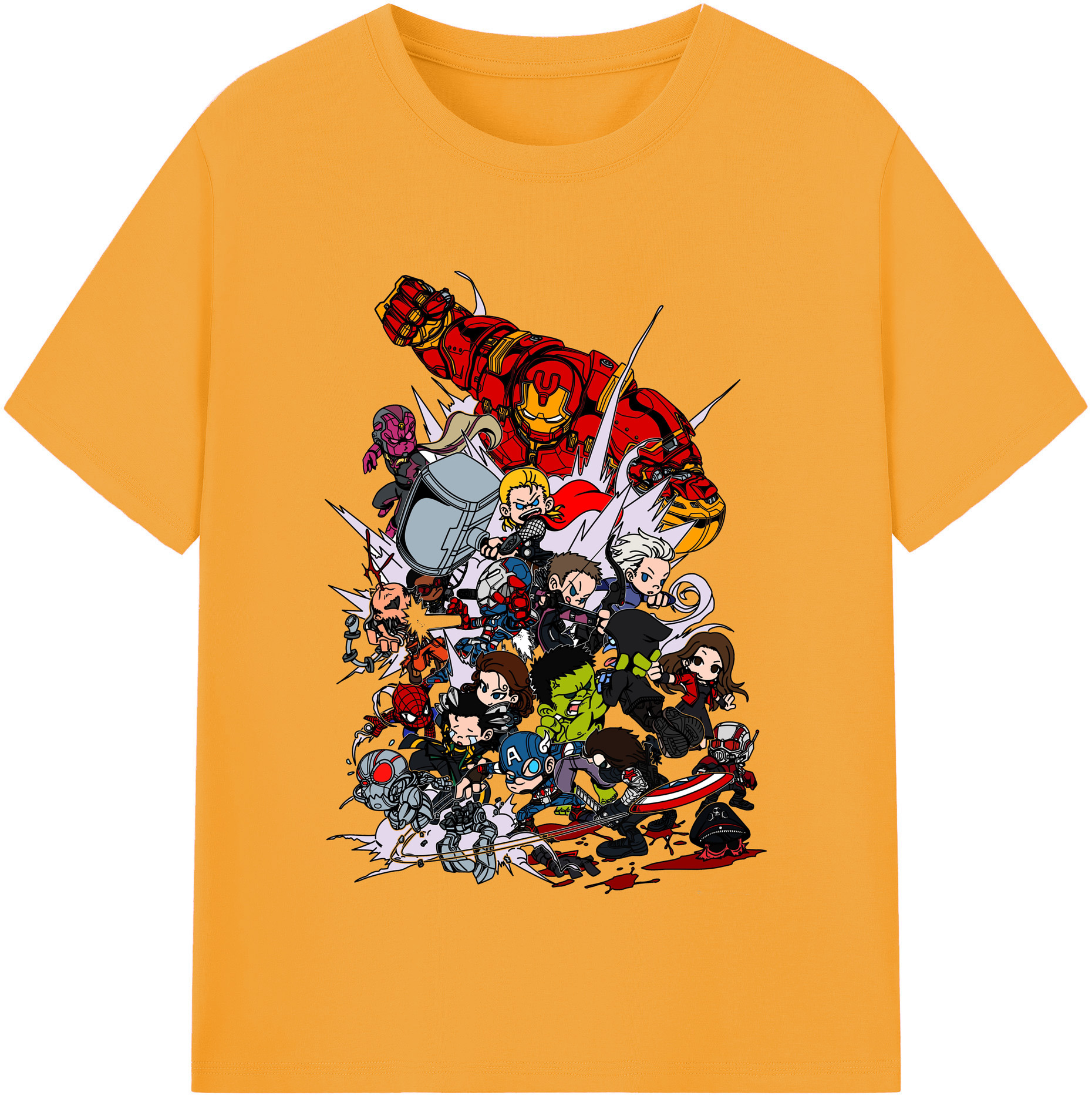 （画像用） アベンジャーズ The Avengers レディースカジュアルプリントTシャツ（綿100％）