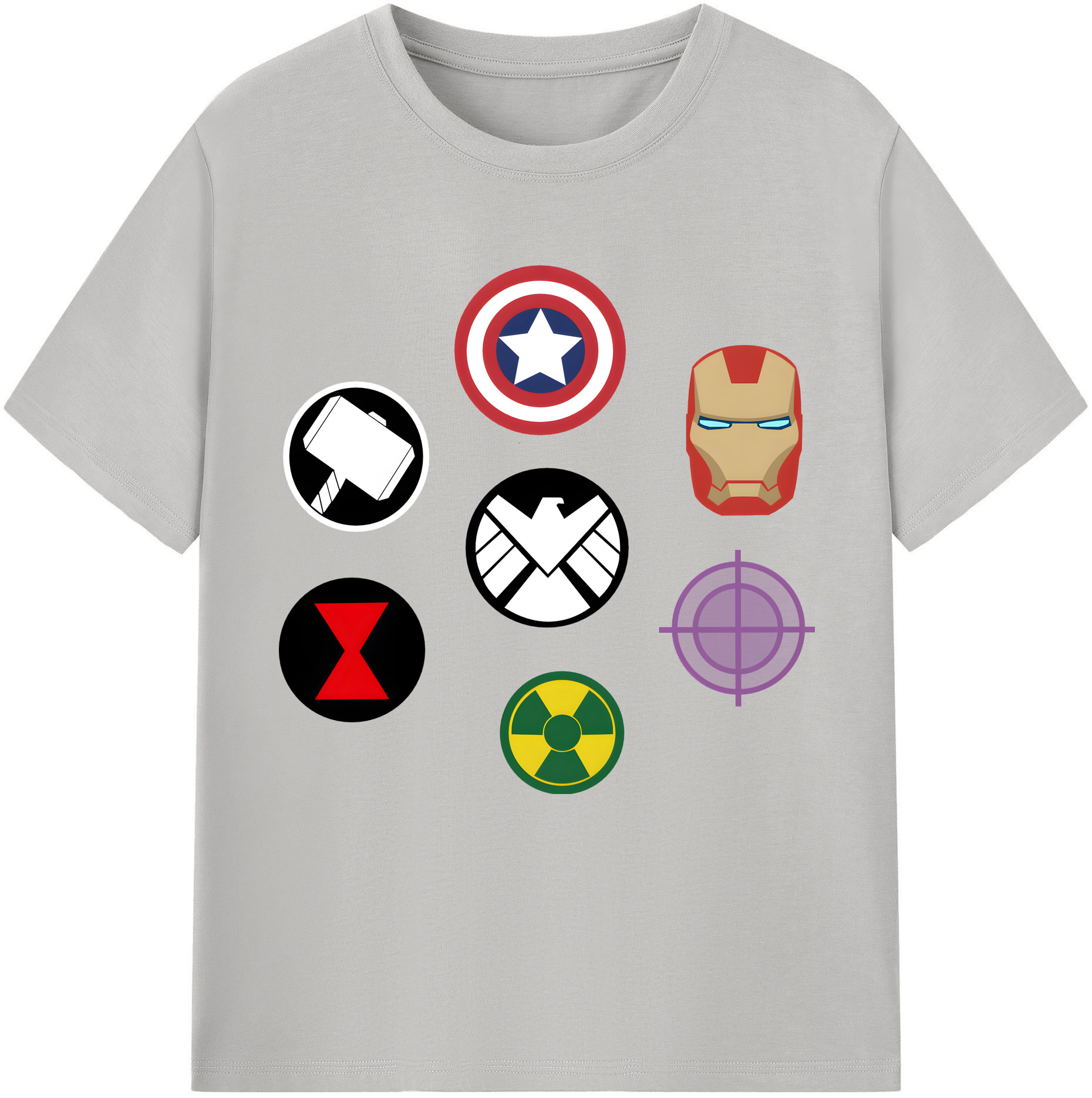 （画像用） アベンジャーズ The Avengers レディースカジュアルプリントTシャツ（綿100％）