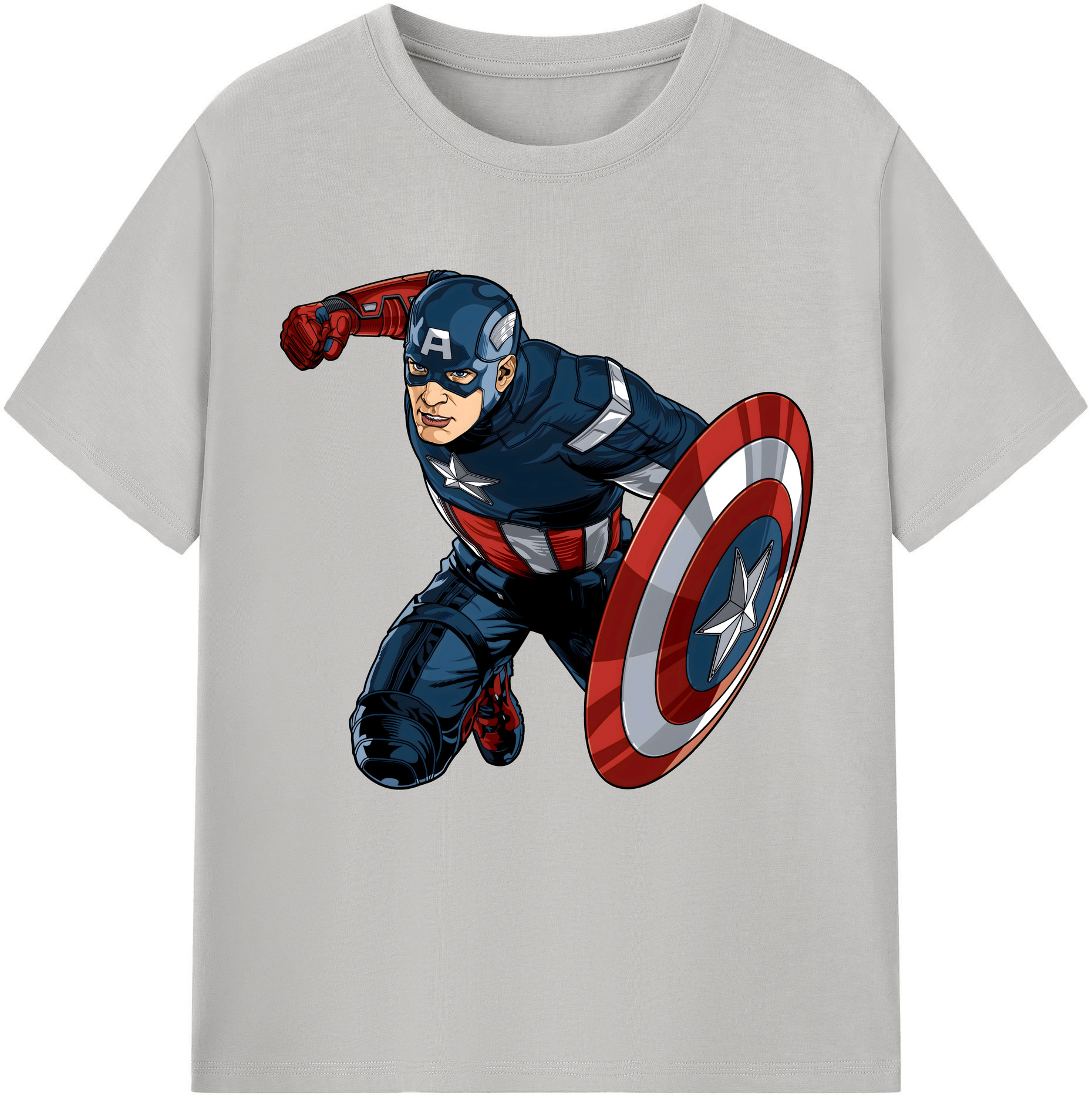 （画像用） アベンジャーズ The Avengers レディースカジュアルプリントTシャツ（綿100％）