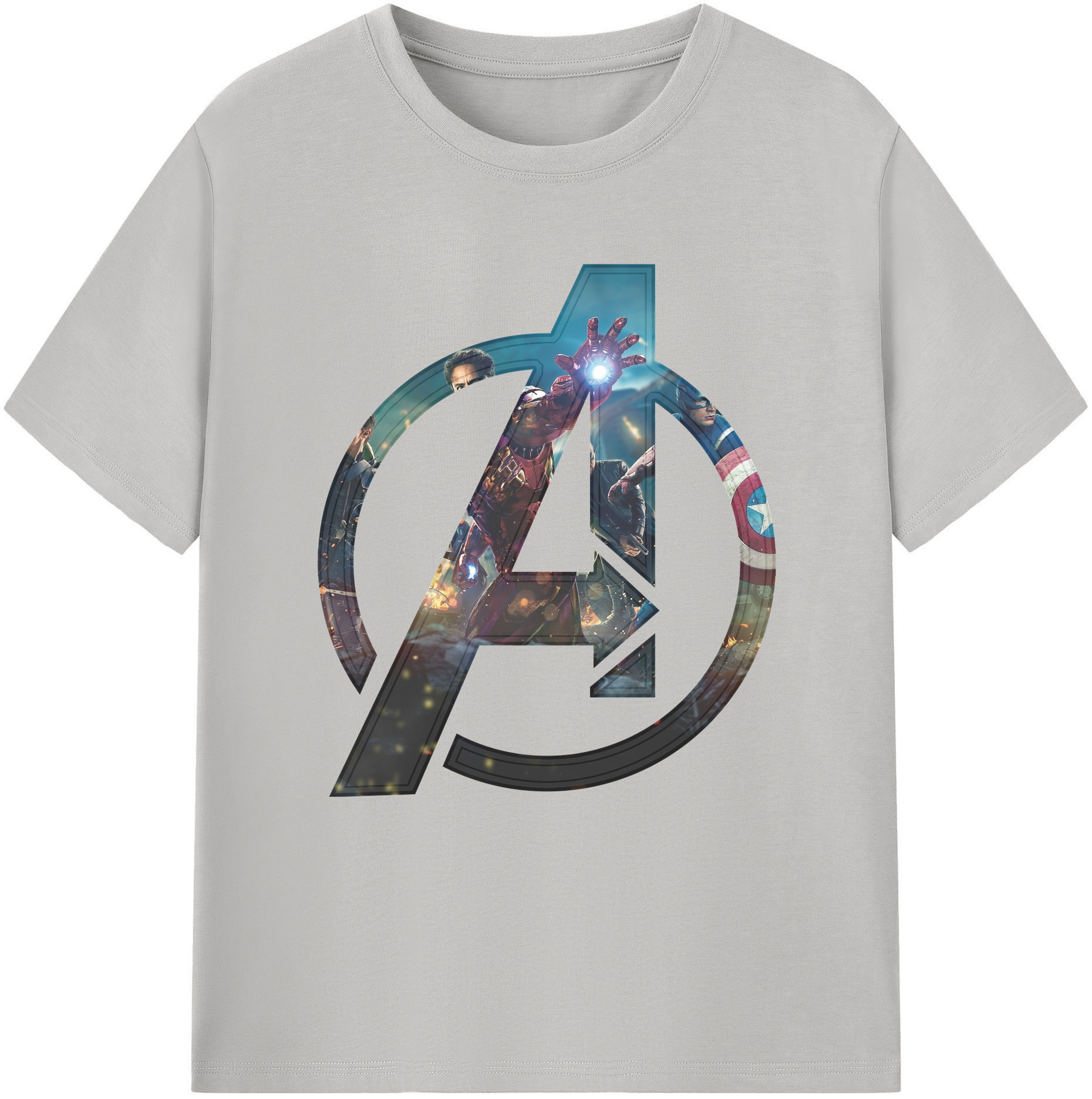 （画像用） アベンジャーズ The Avengers レディースカジュアルプリントTシャツ（綿100％）