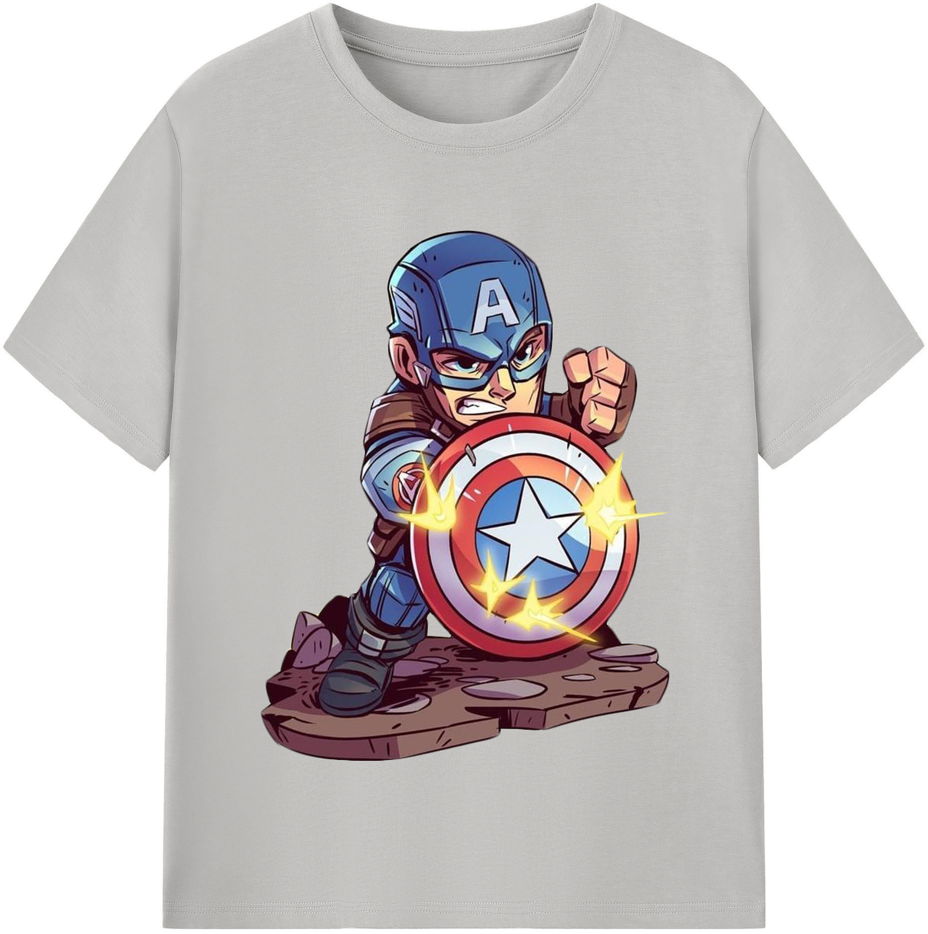 （画像用） アベンジャーズ The Avengers レディースカジュアルプリントTシャツ（綿100％）
