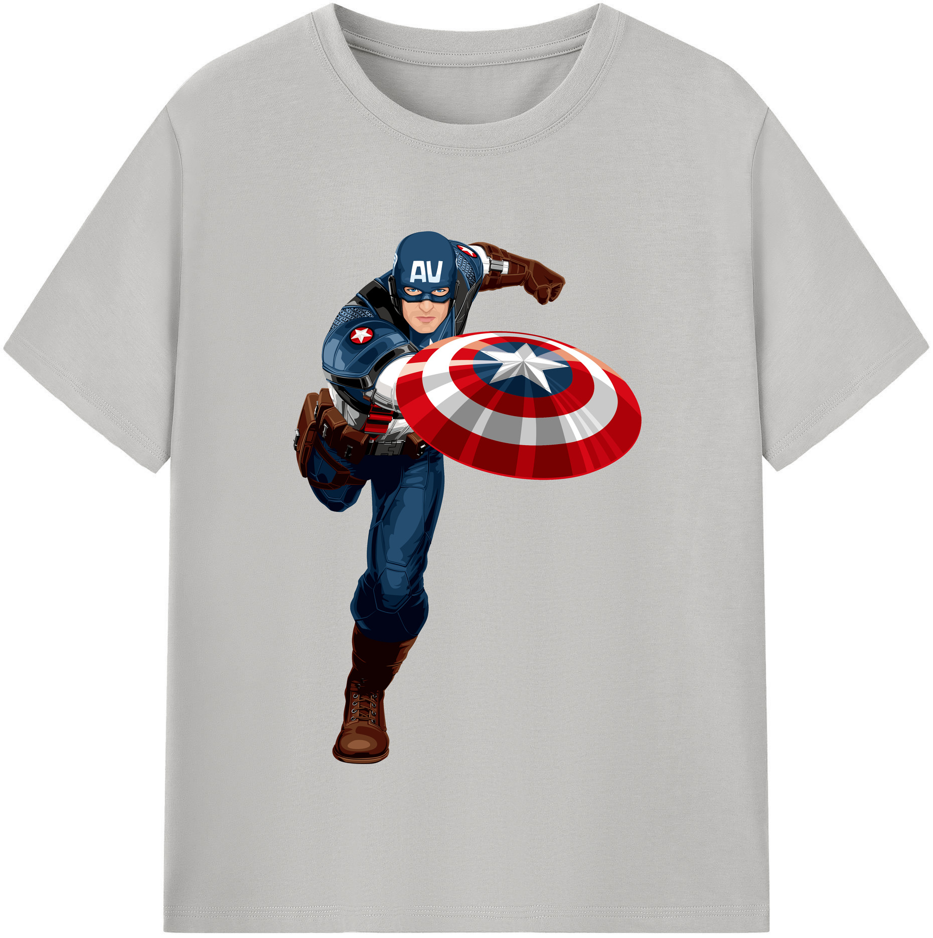 （画像用） アベンジャーズ The Avengers レディースカジュアルプリントTシャツ（綿100％）
